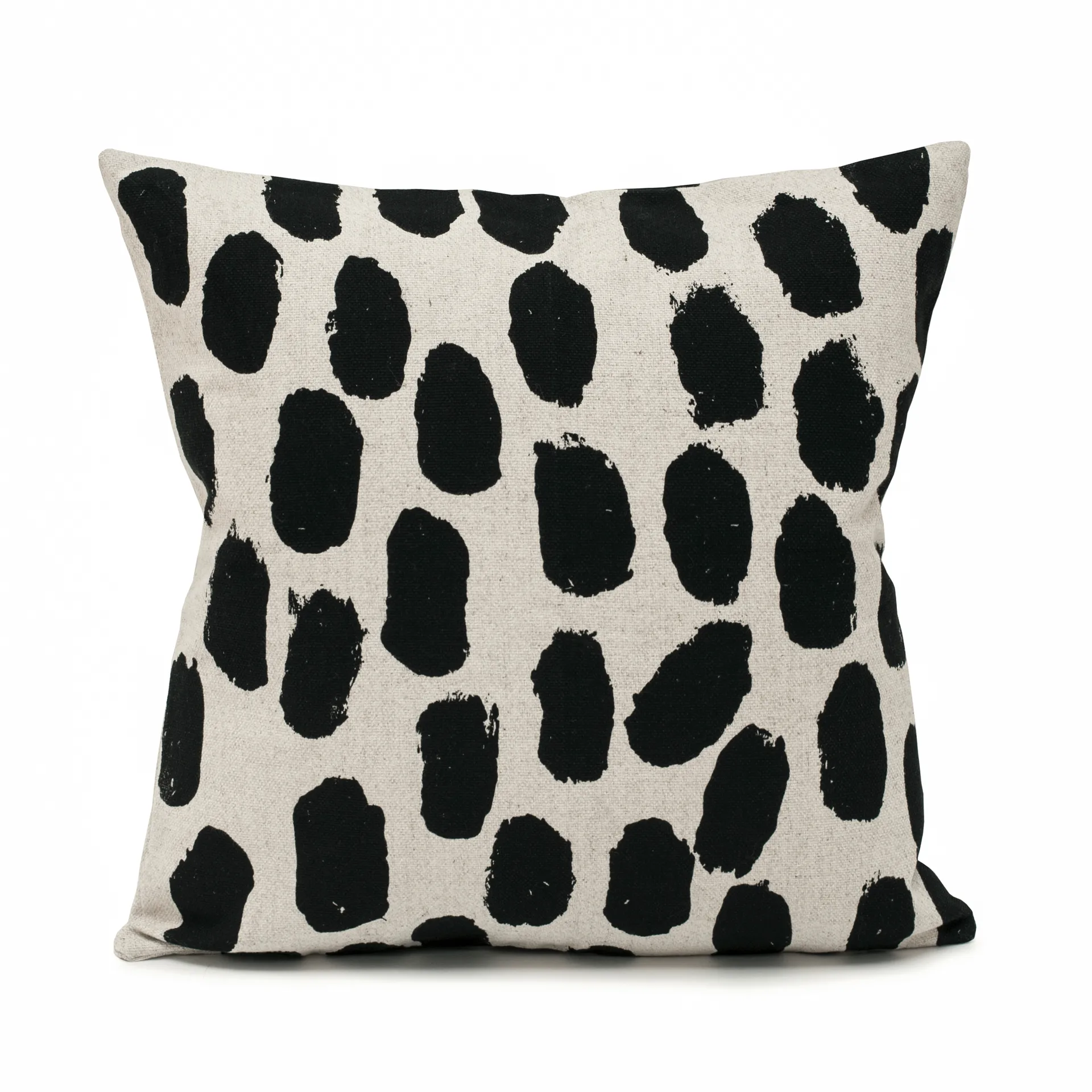 Capa de almofada Dots 48x48 cm, bege-preto Fine Little Day
