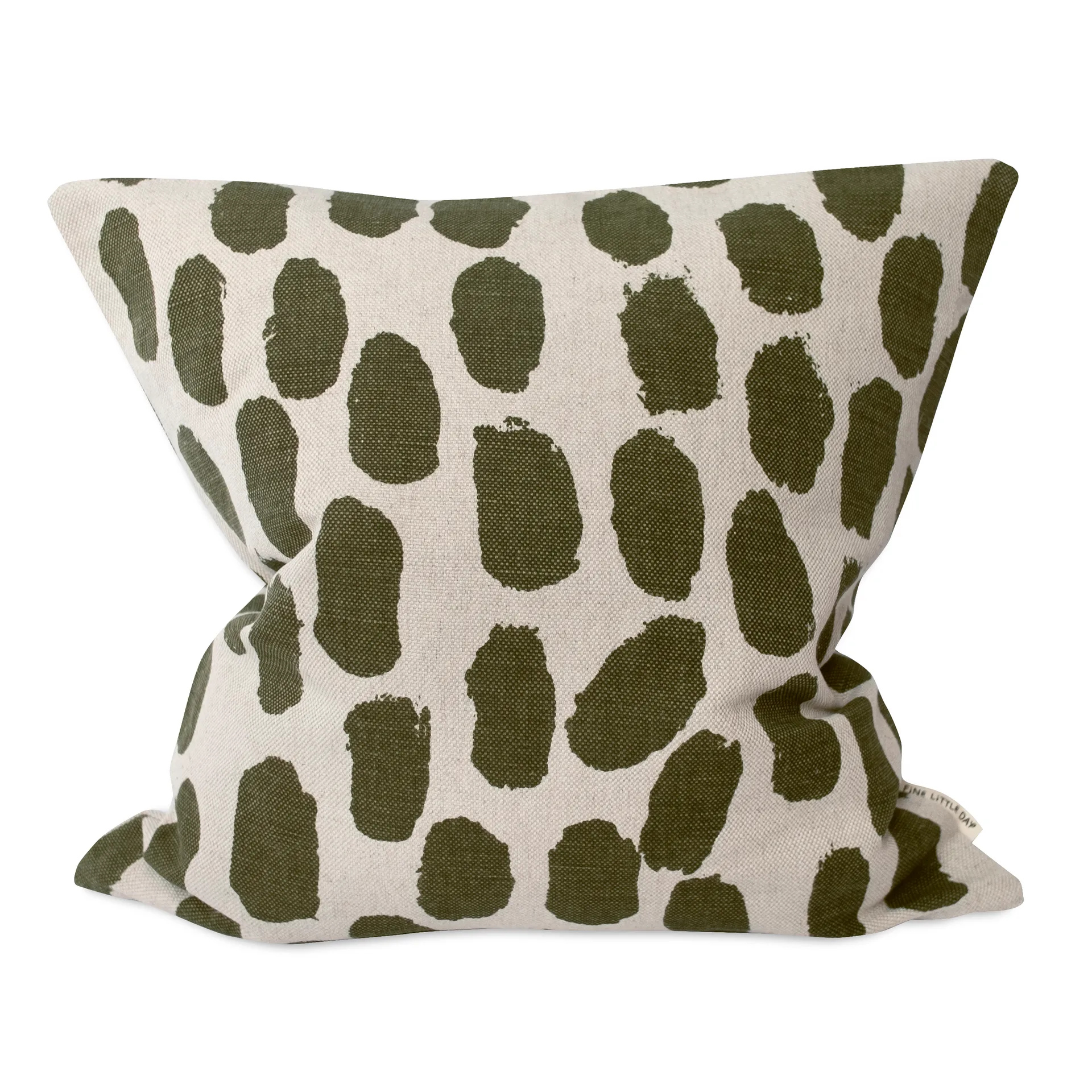 Capa de almofada Dots 48x48 cm, beige-olive green Fine Little Day