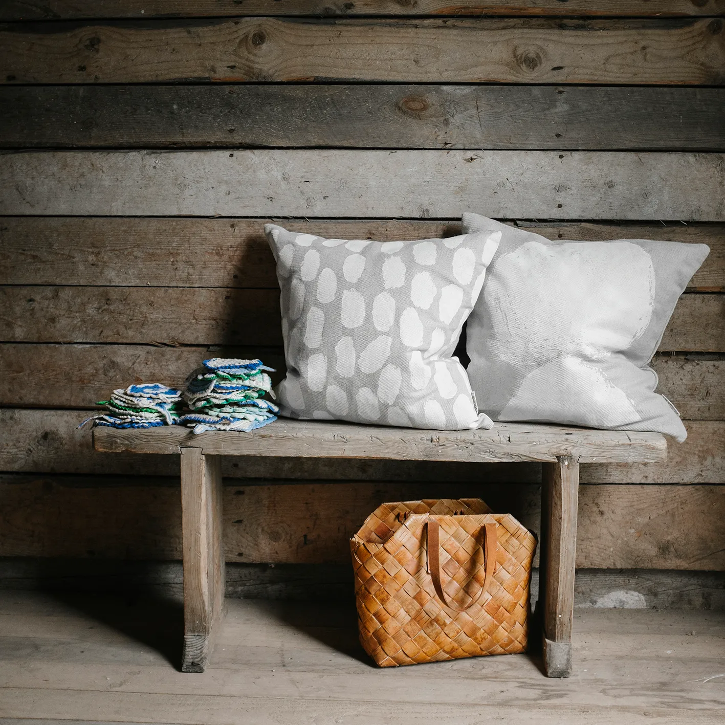 Capa de almofada Dots 48x48 cm, beige-white Fine Little Day