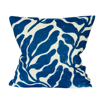Capa de almofada Leaves 48x48 cm - Branco-azul - Fine Little Day