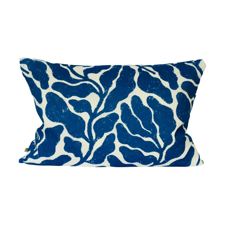 Capa de almofada Leaves 48x68 cm - Branco-azul - Fine Little Day