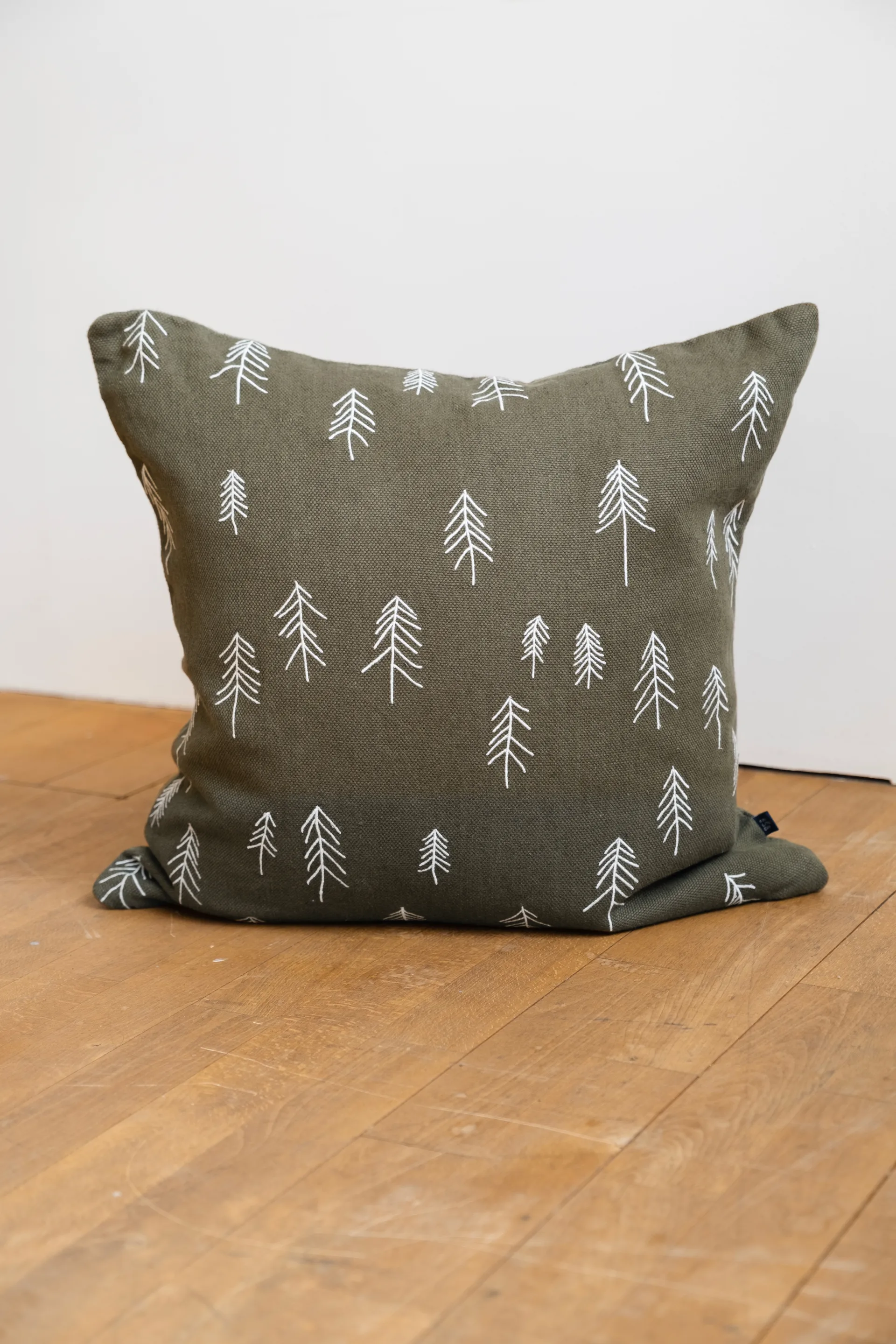 Capa de almofada Tall 48x48 cm, Branco-verde  Fine Little Day