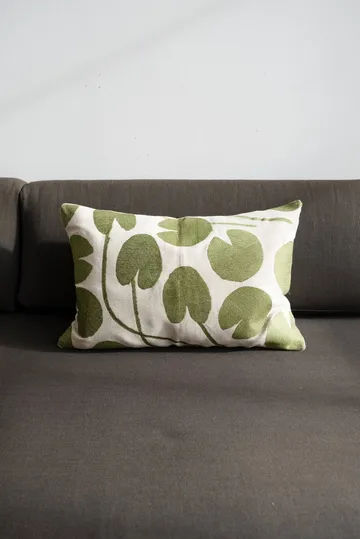 Capa de almofada Water lilies - Natural-verde, 38x58 cm - Fine Little Day