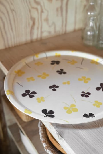 Clover bandeja Ø38 cm - Branco-amarelo - Fine Little Day