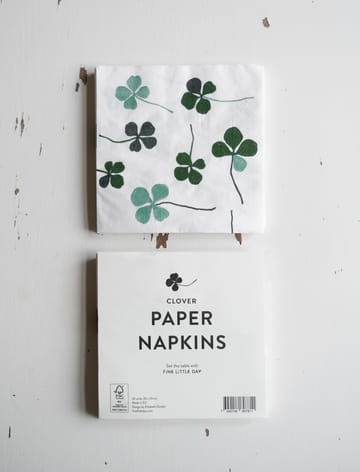 Guardanapo Clover 25 un. - White-green - Fine Little Day