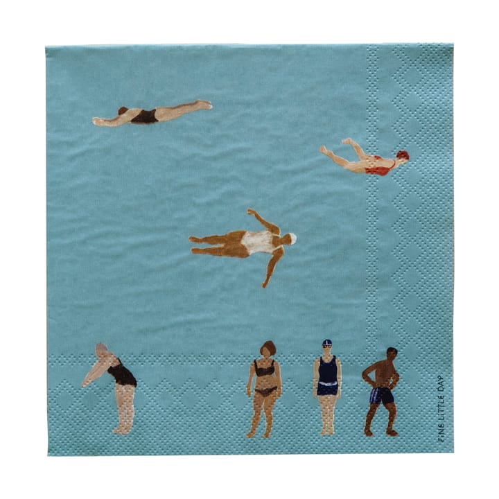 Guardanapo de papel Swimmers 33x33 cm 25-unid. - Multicolor - Fine Little Day