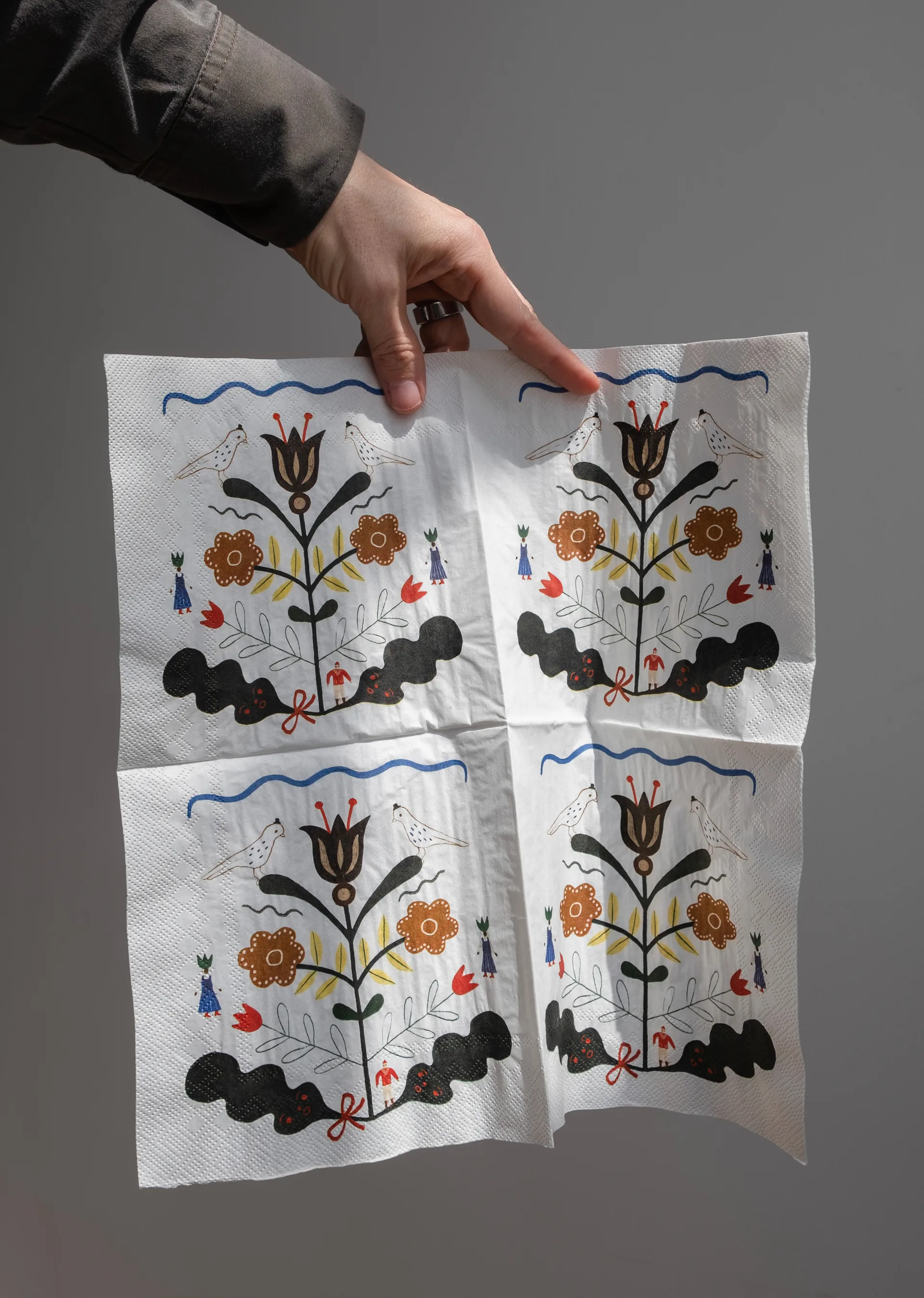 Guardanapo Kurbits 33x33 cm 25-unidades , branco-multi  Fine Little Day