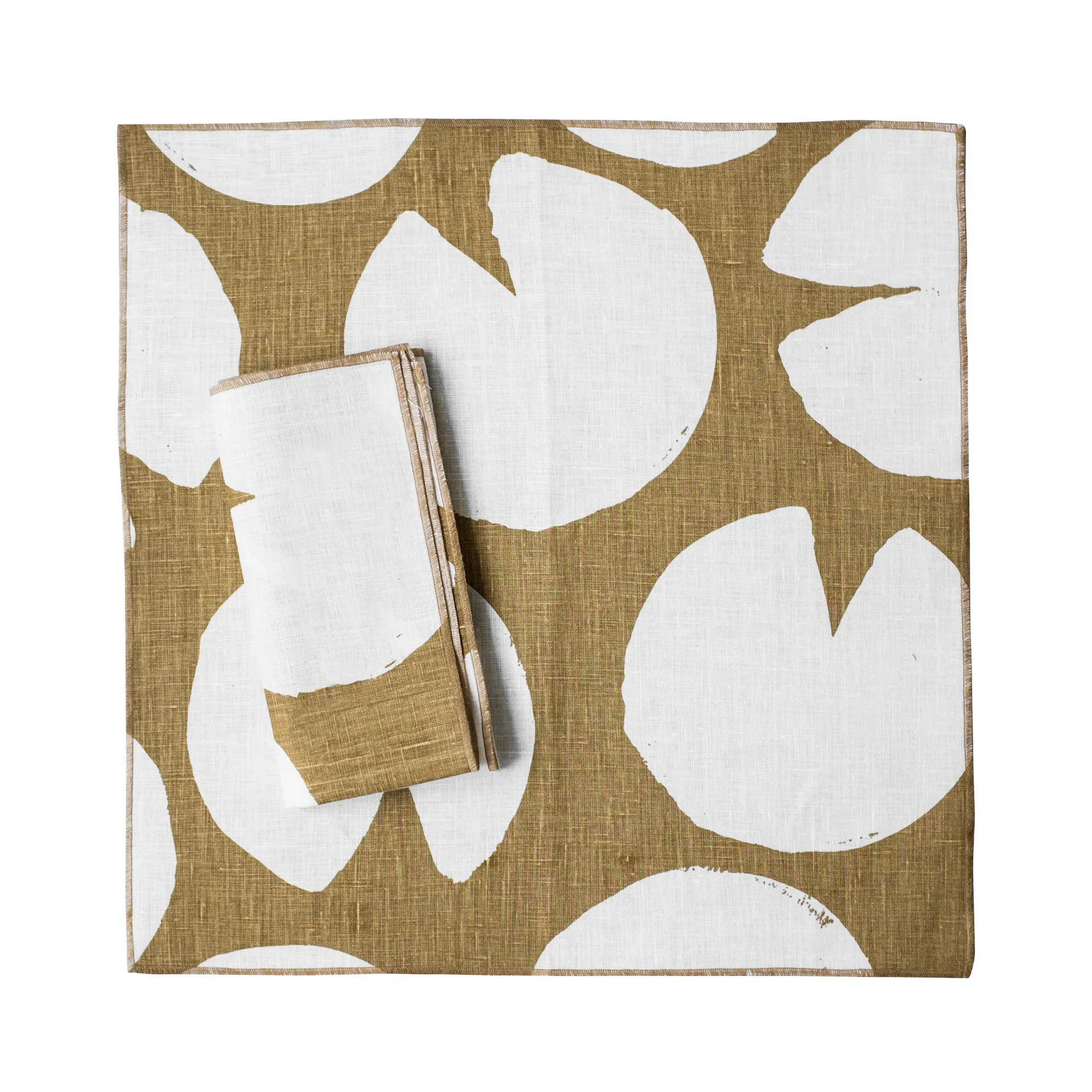 Guardanapos de linho Water Lilies, conjunto de 2, mustard (amarelo) Fine Little Day