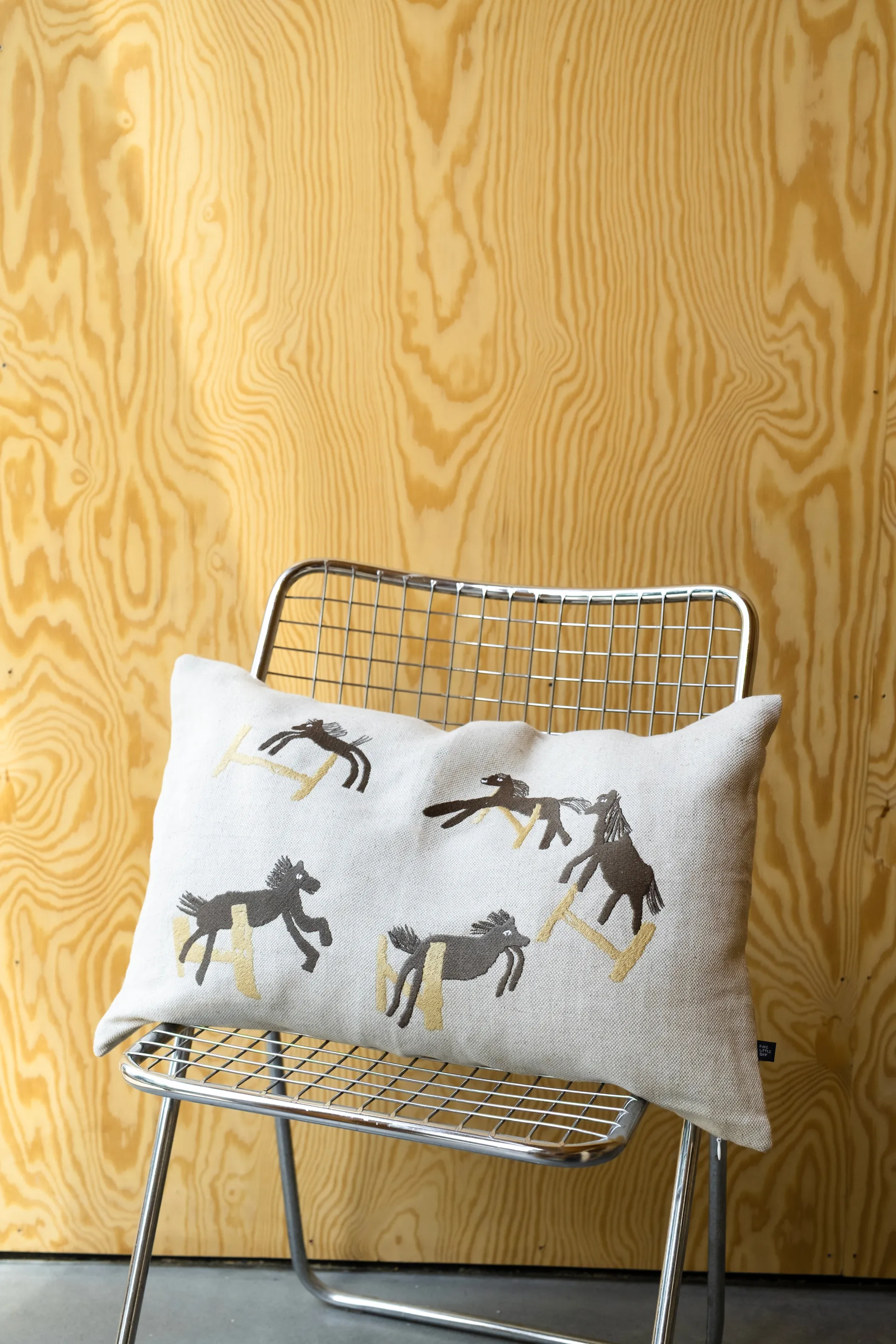 Jumping horse capa de almofada 38x58 cm, Natural Fine Little Day