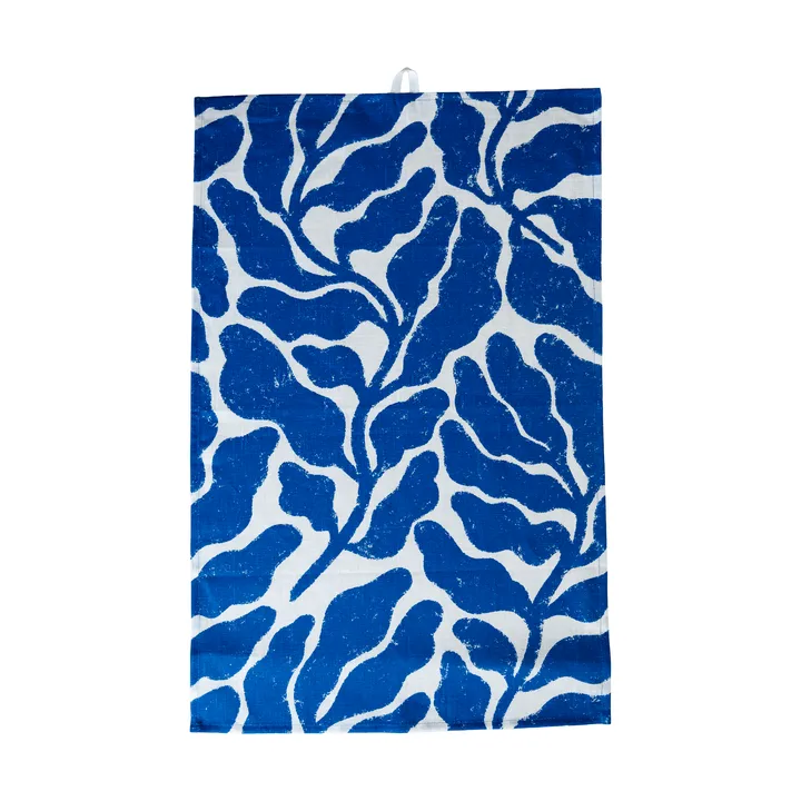 Leaves pano de cozinha - Branco-azul, 47x70 cm - Fine Little Day
