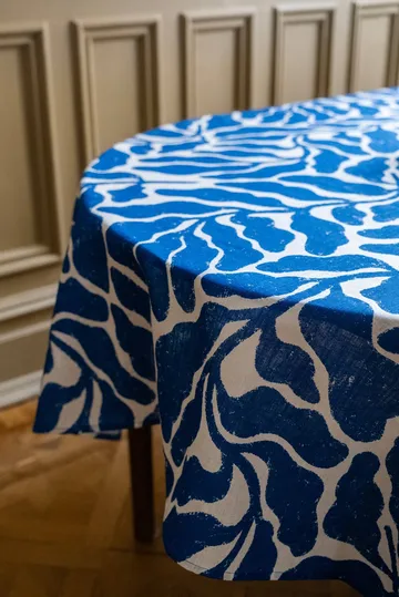 Leaves toalha de mesa - Branco-azul, 147x147 cm - Fine Little Day