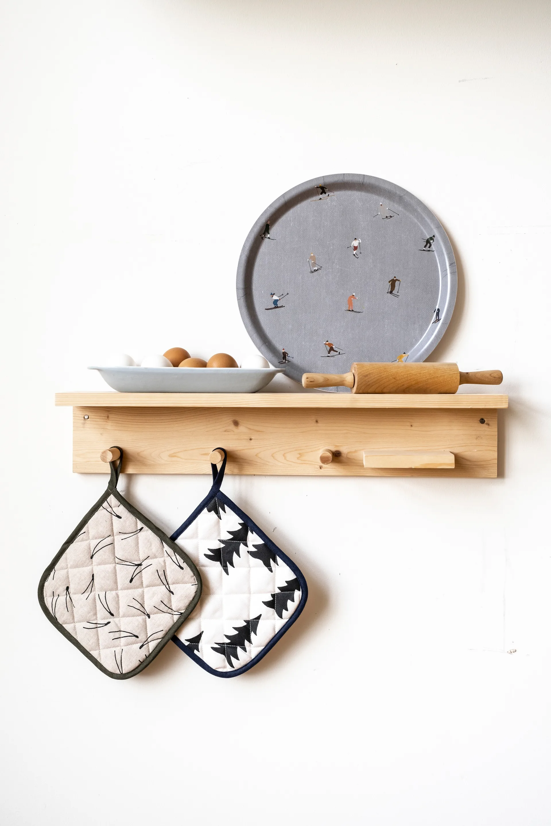 Luva de forno acolchoada Gran 21x21 cm, White-black Fine Little Day