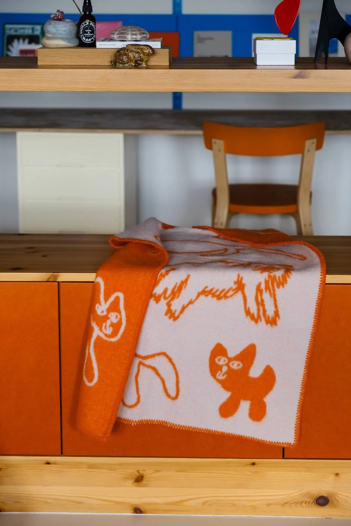 Manta de lã Cats, Laranja, 65x95 cm Fine Little Day