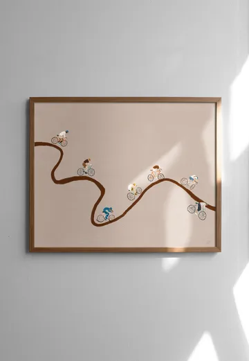 Póster Giro - Beige, 50x40 cm - Fine Little Day