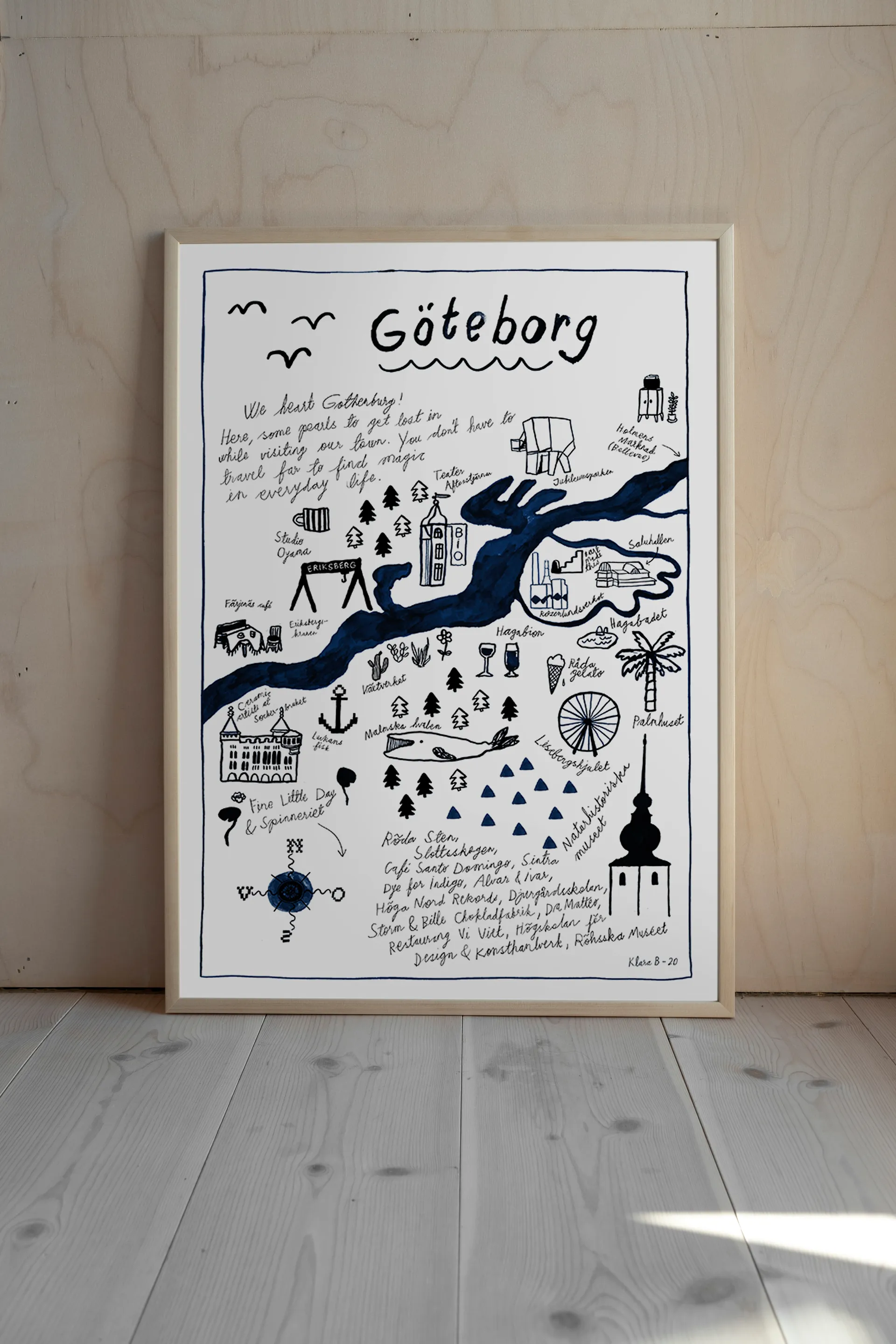 Póster Göteborg, 50x70 cm Fine Little Day