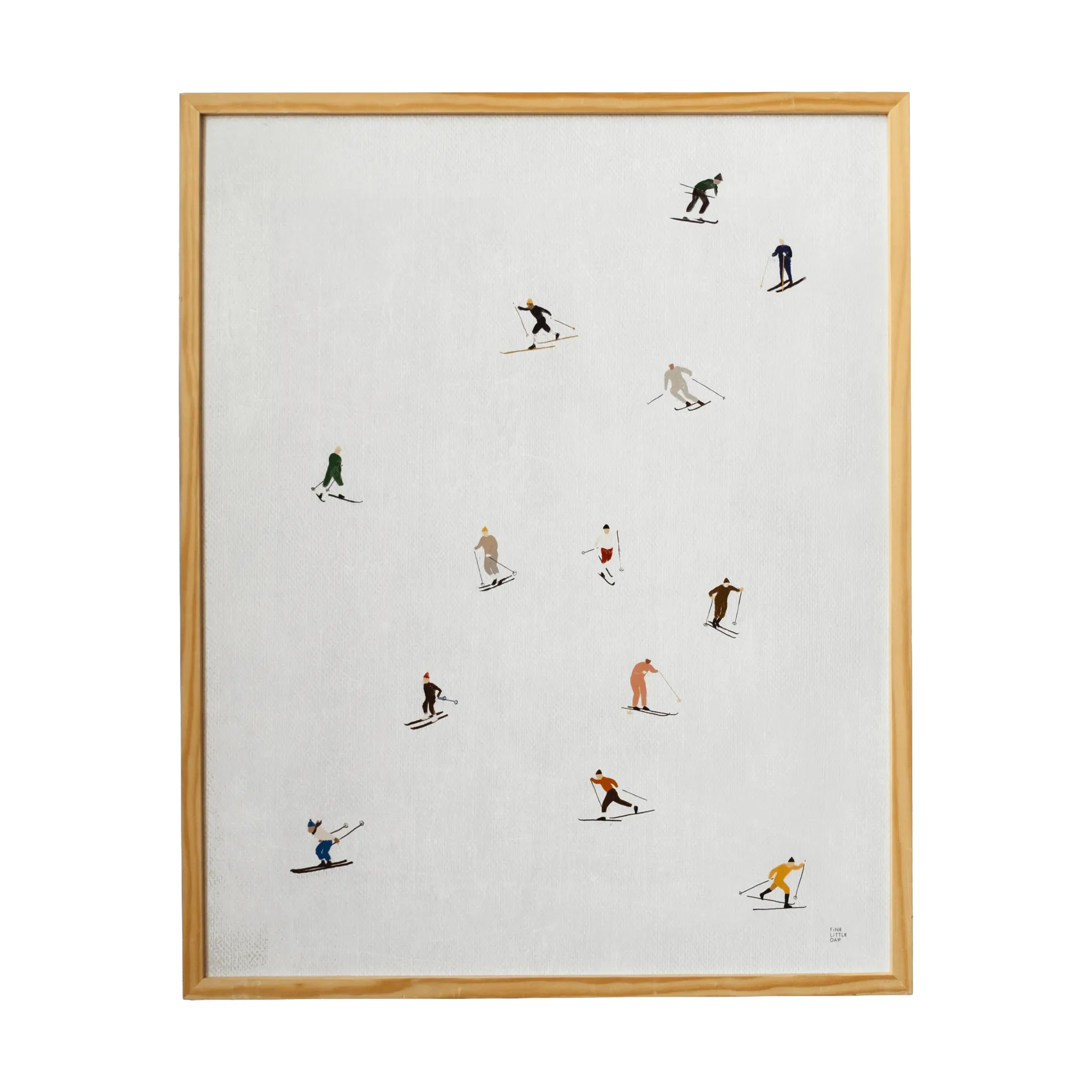 Póster Skiers 40x50 cm, cinzento‑claro Fine Little Day