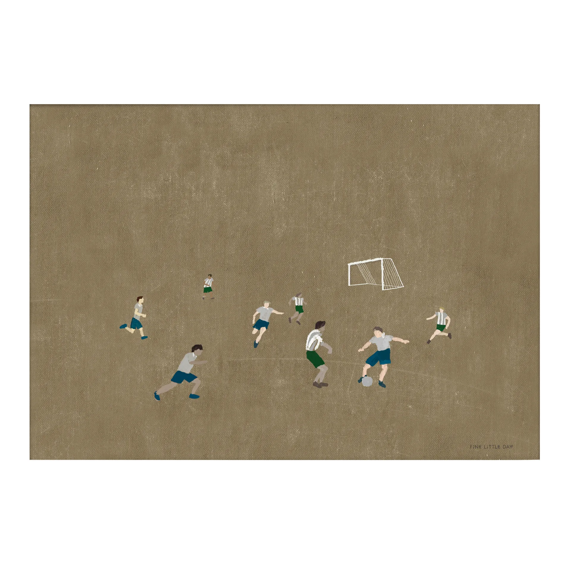 Póster Soccer 50x70 cm, brown Fine Little Day