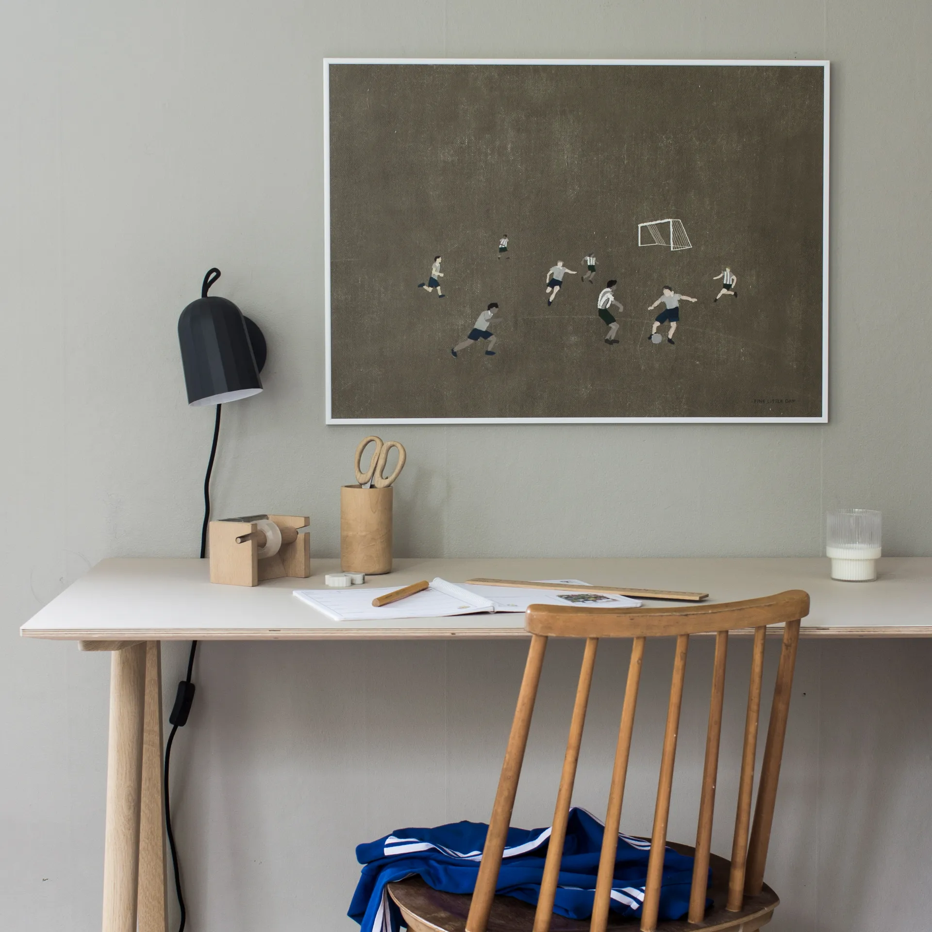 Póster Soccer 50x70 cm, brown Fine Little Day