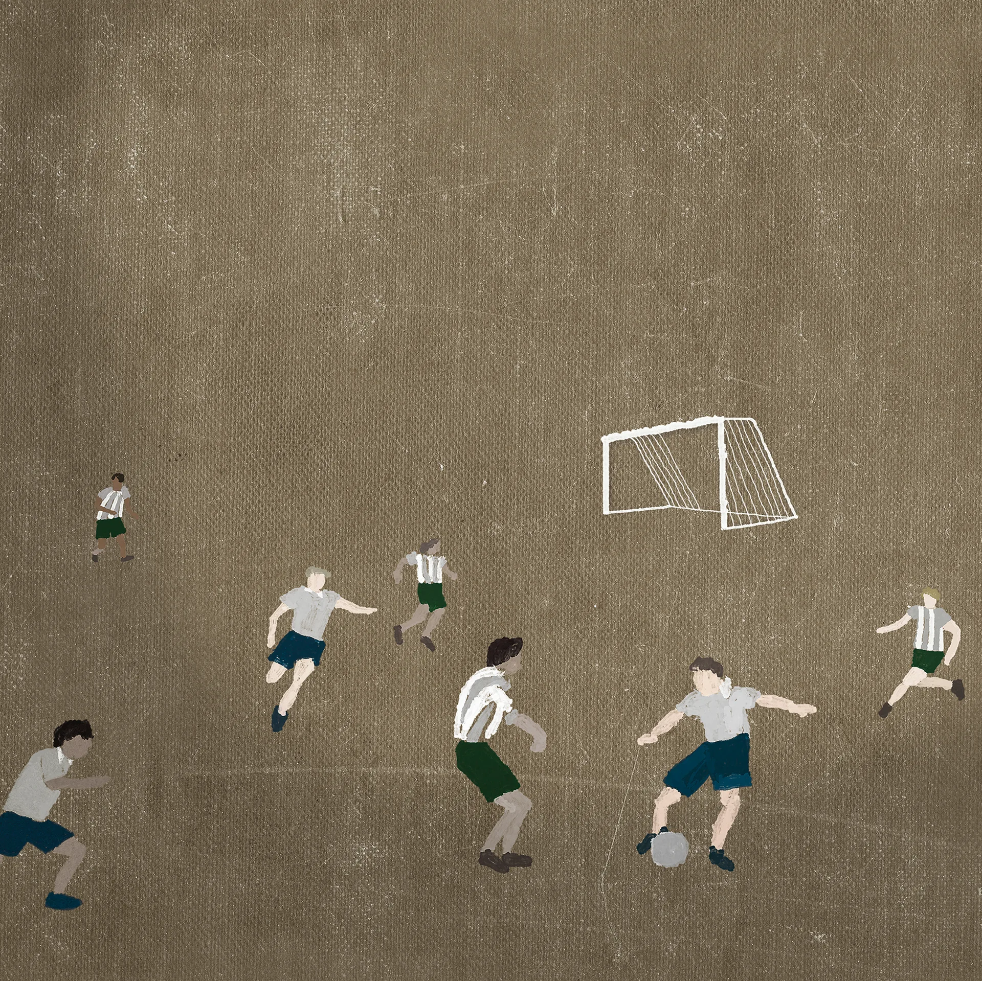 Póster Soccer 50x70 cm, brown Fine Little Day