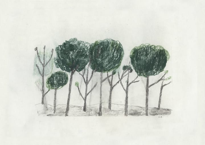 Póster Trees 50x70 cm - Preto-offwhite - Fine Little Day