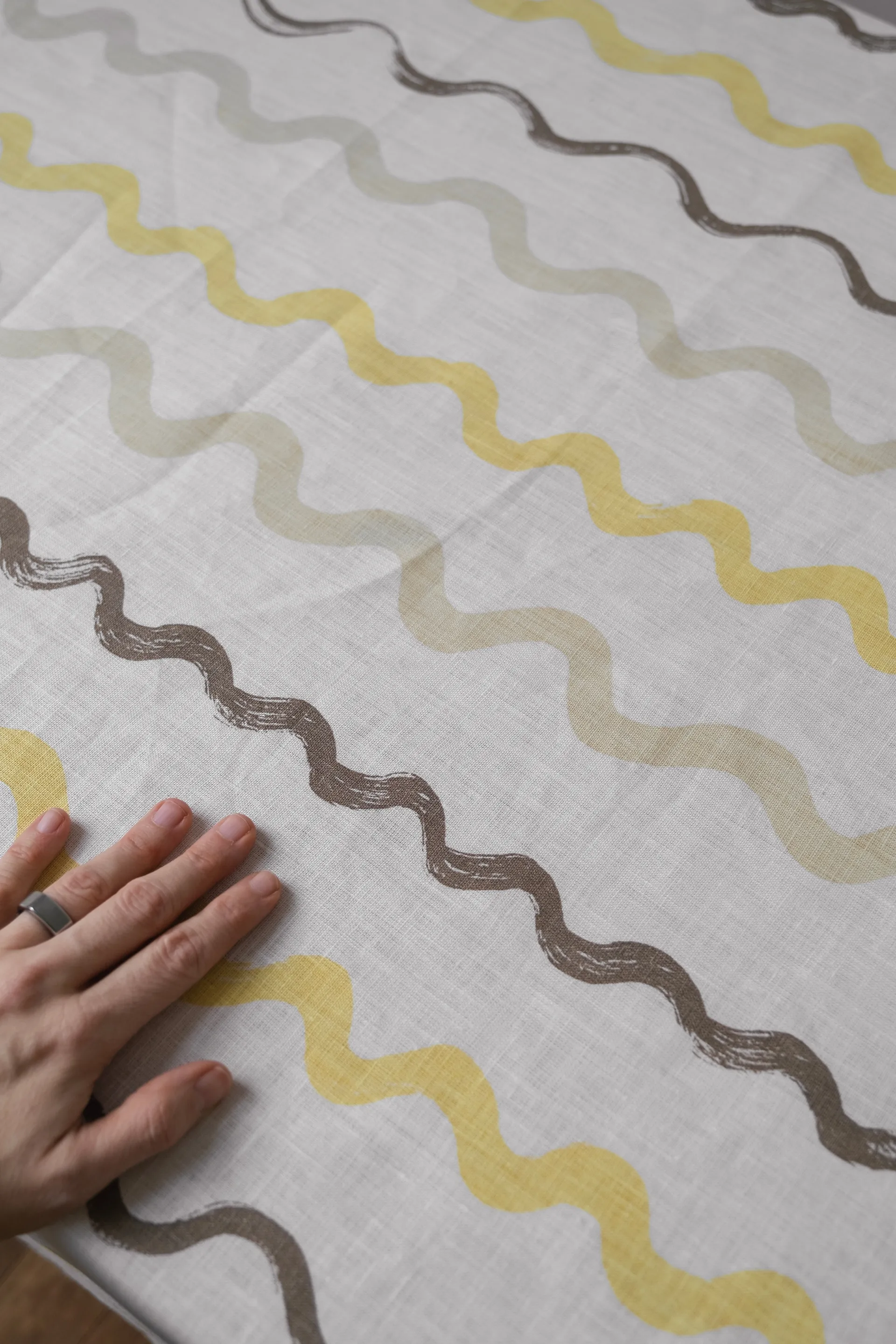 Reig toalha de mesa 149x250 cm, Branco-amarelo Fine Little Day