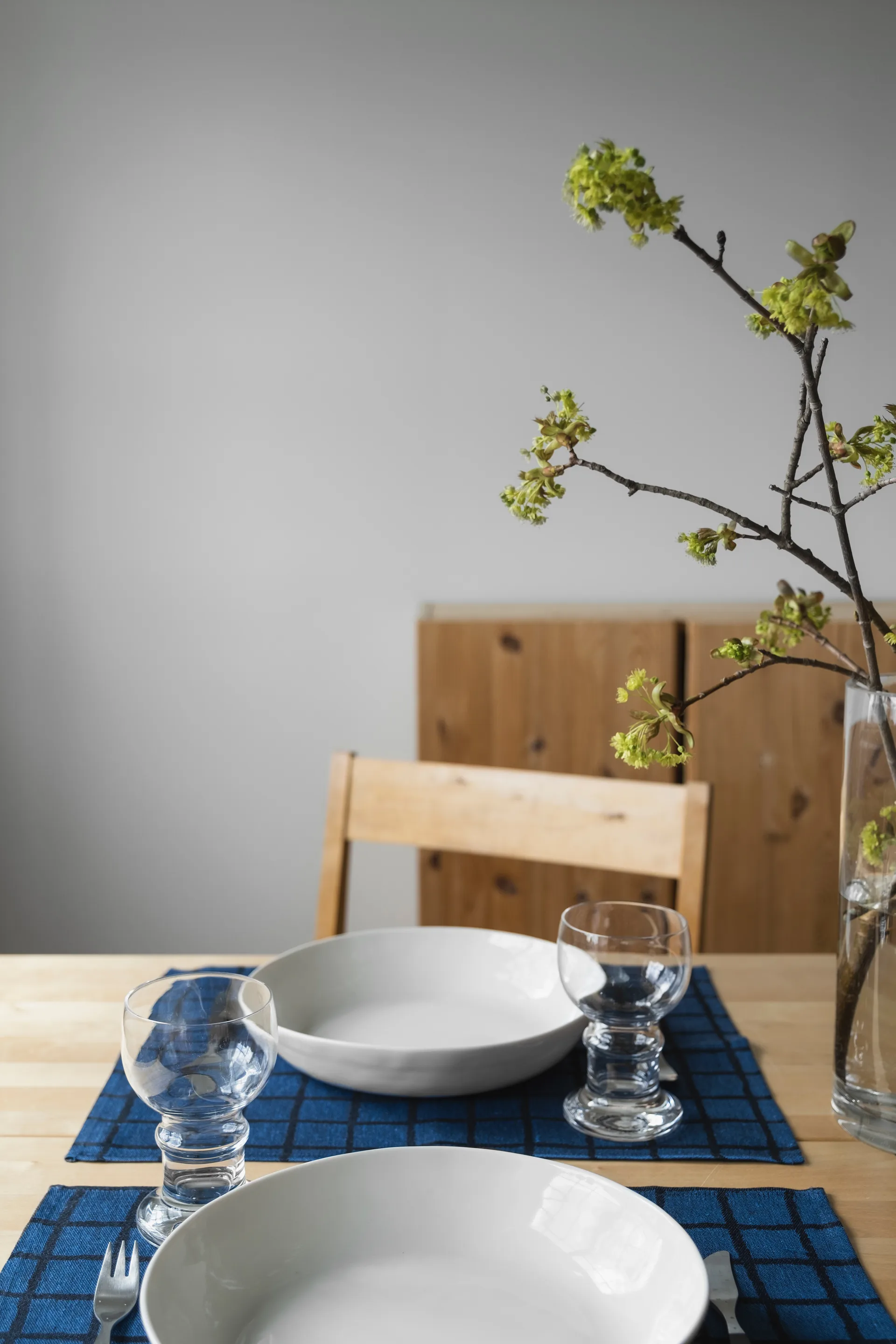 Rutig individual de mesa, Azul-preto Fine Little Day