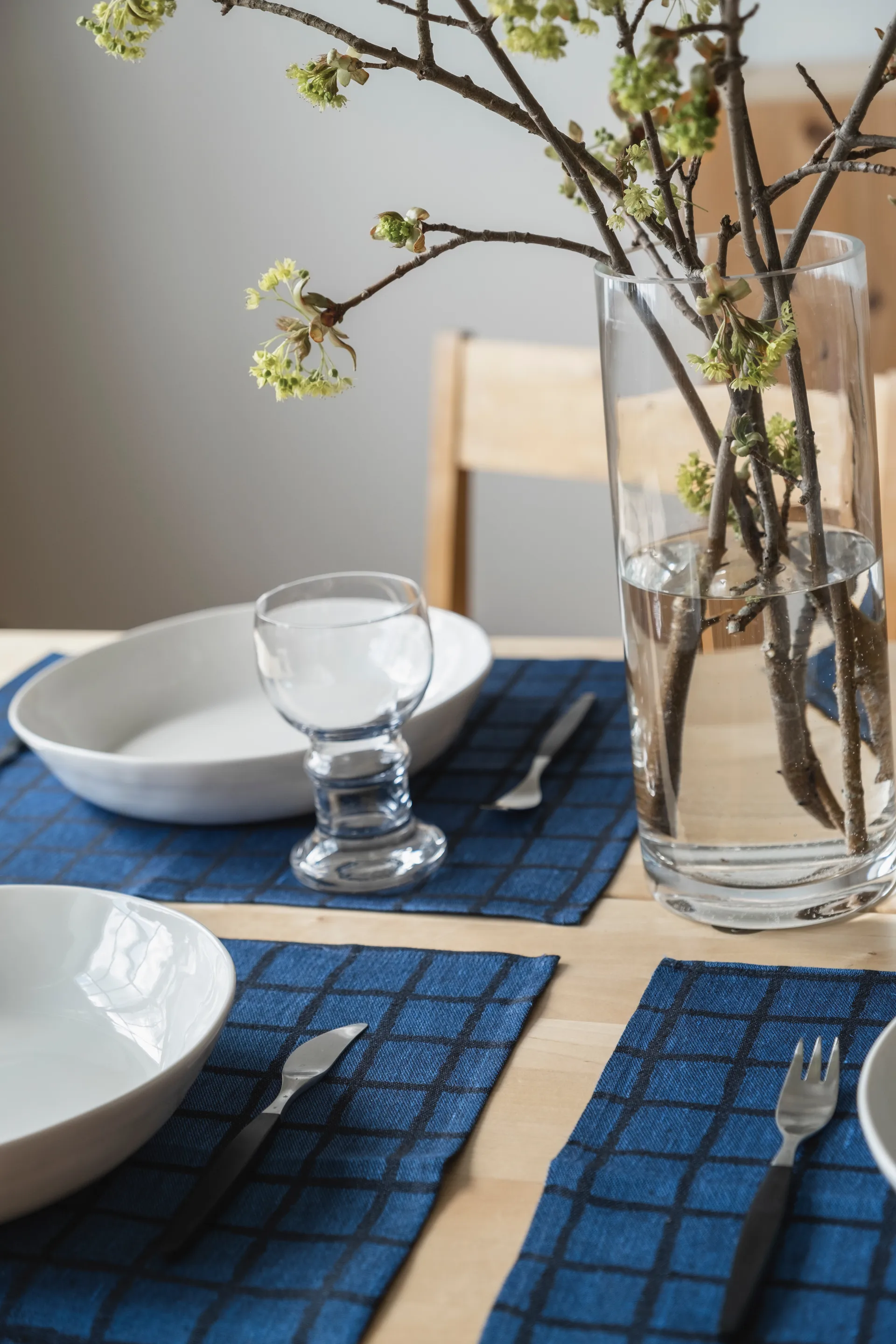 Rutig individual de mesa, Azul-preto Fine Little Day