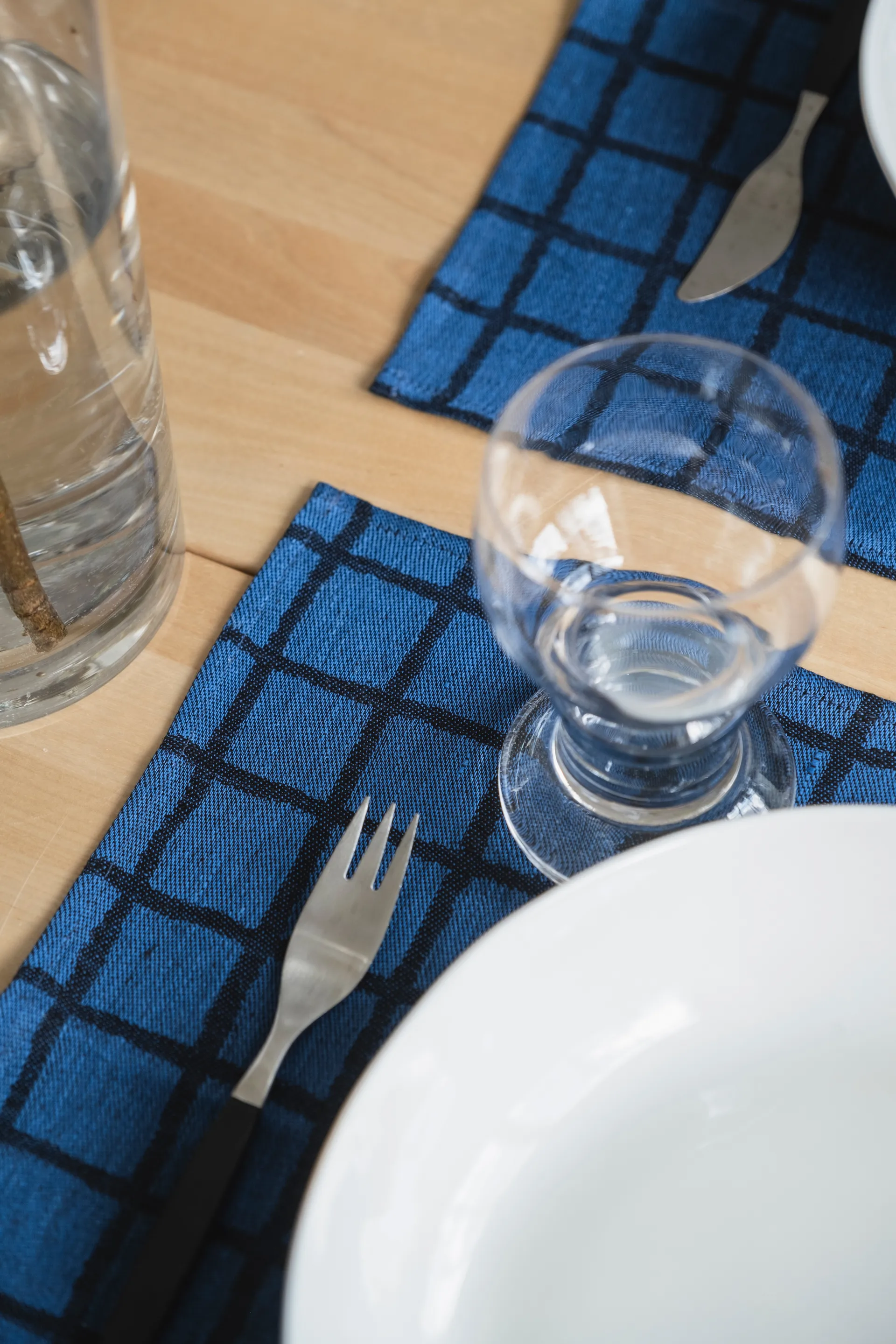 Rutig individual de mesa, Azul-preto Fine Little Day