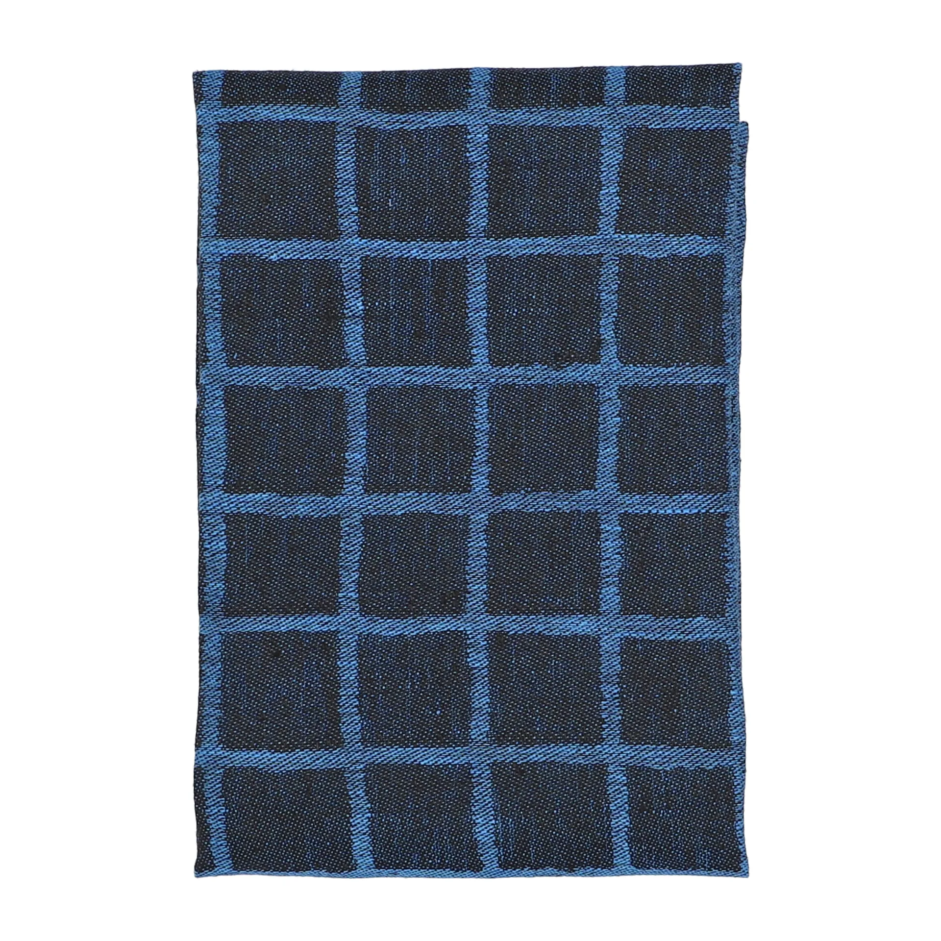 Rutig jacquard-woven toalha de cozinha 47x70 cm, Azul-preto Fine Little Day