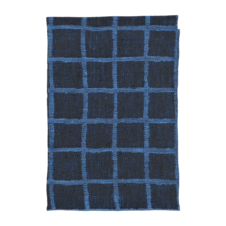 Rutig jacquard-woven toalha de cozinha 47x70 cm, Azul-preto Fine Little Day