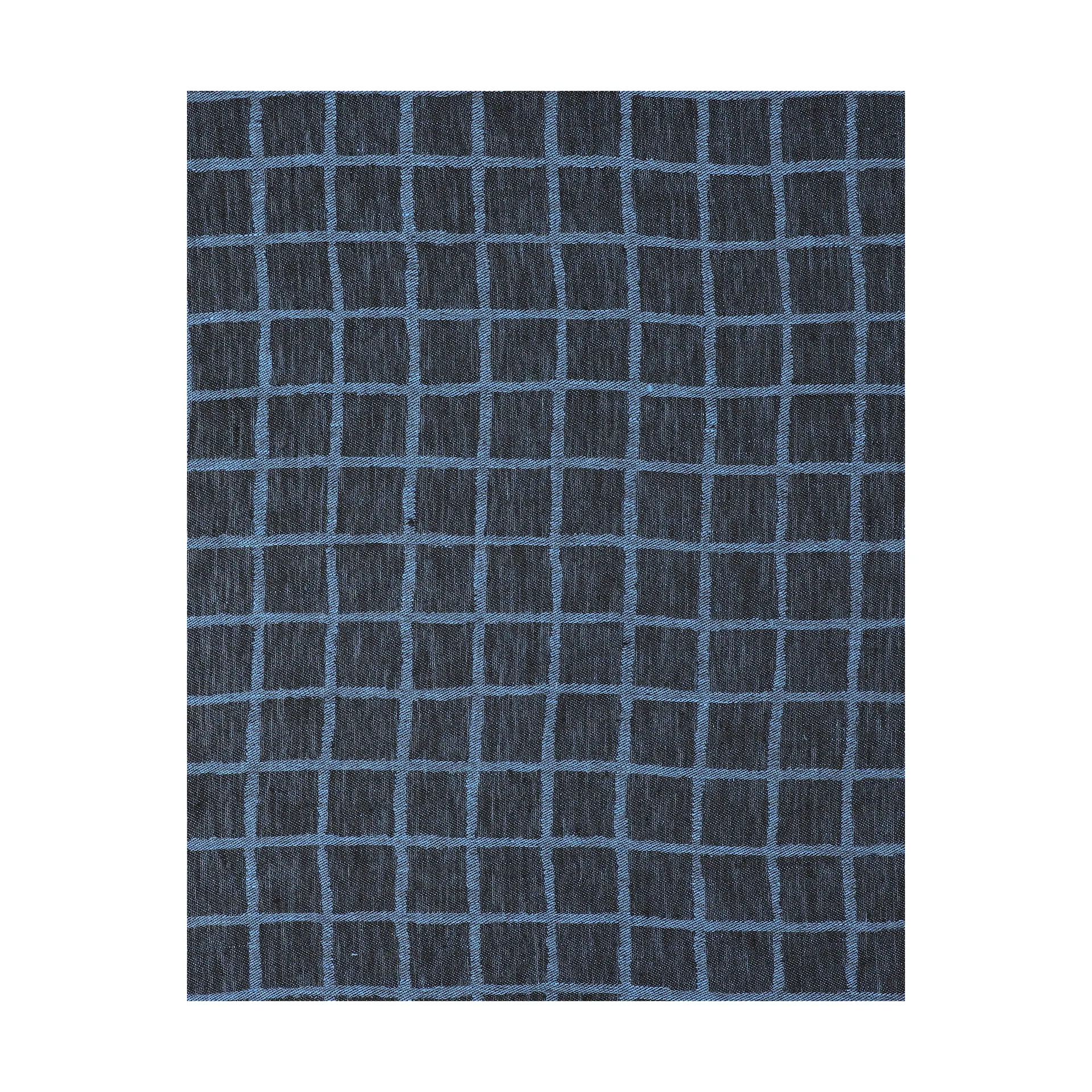 Rutig jacquard-woven toalha de mesa 147x250 cm, Azul-preto Fine Little Day