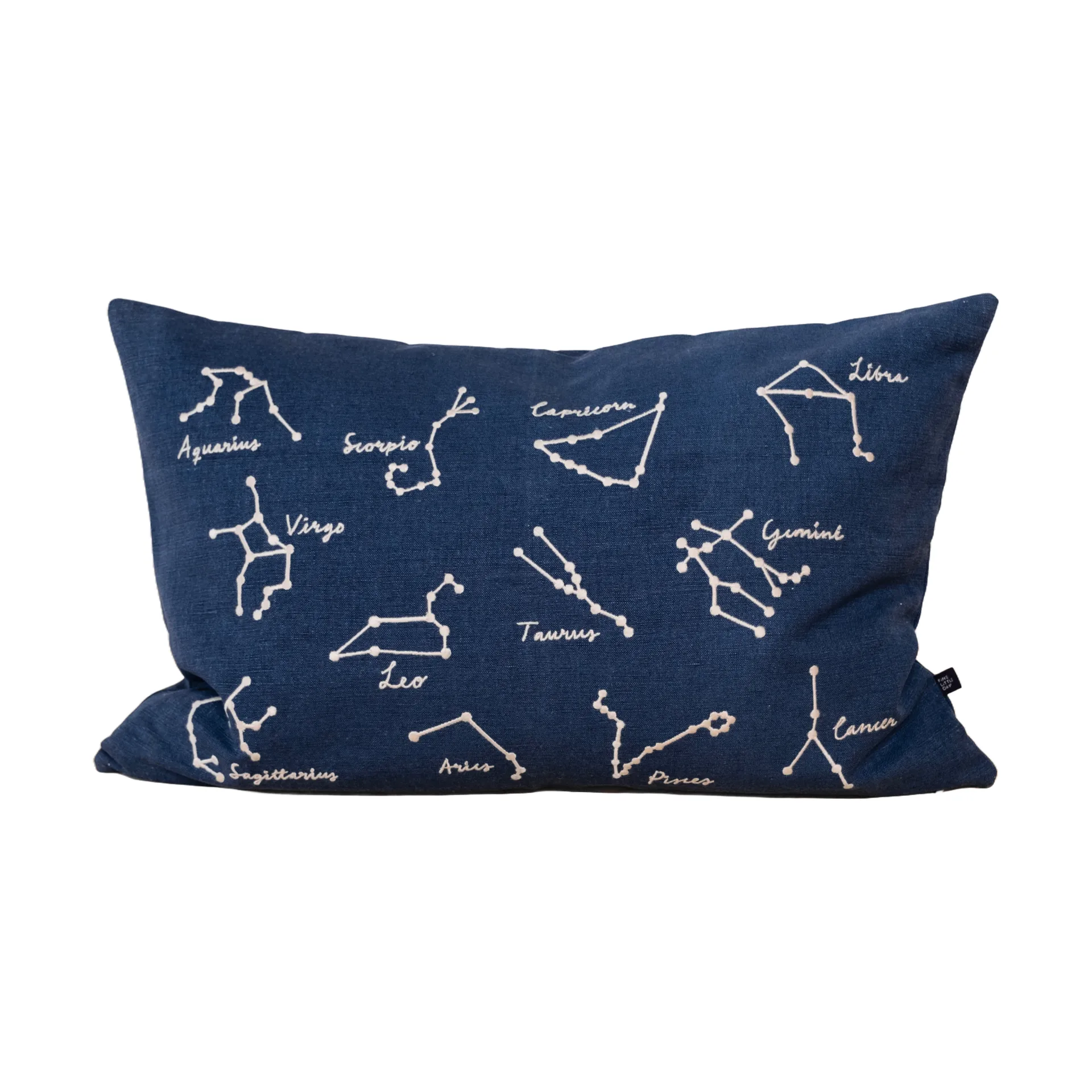 Signos capa de almofada 38x58 cm, Azul-branco Fine Little Day
