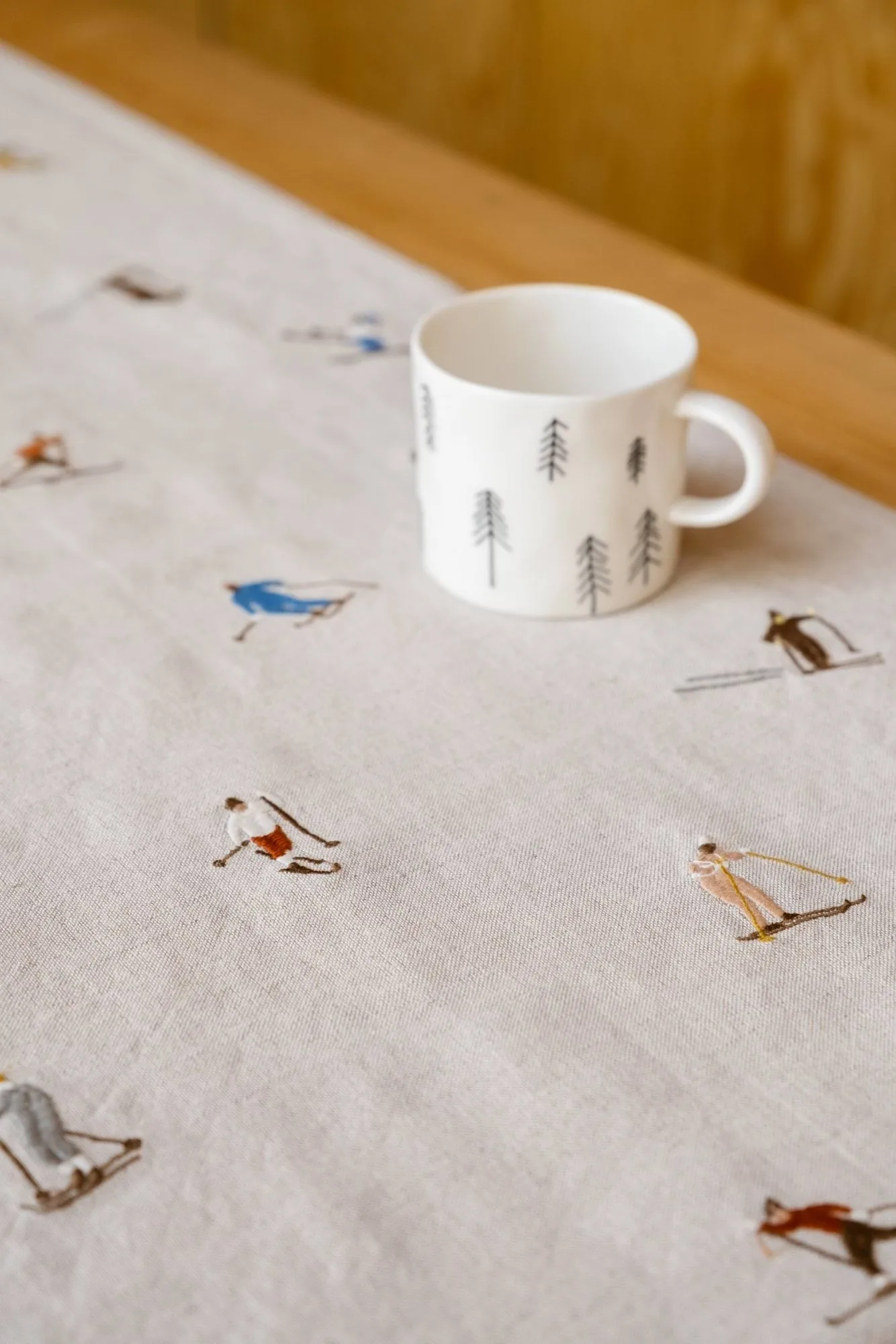Skiers caminho de mesa, Natural, 45x150 cm Fine Little Day