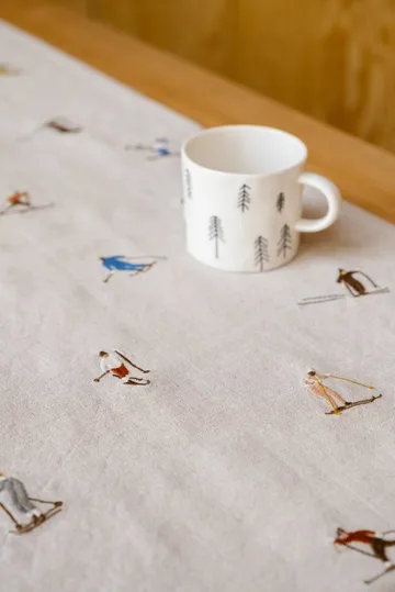 Skiers caminho de mesa - Natural, 45x150 cm - Fine Little Day