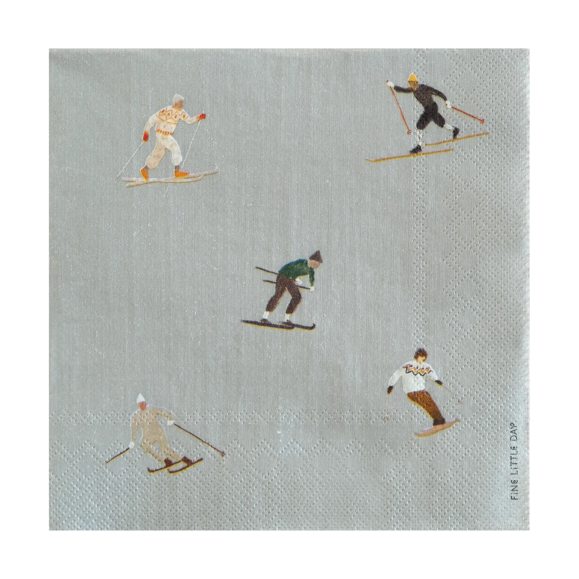 Skiers guardanapo 25 un., Cinza Fine Little Day