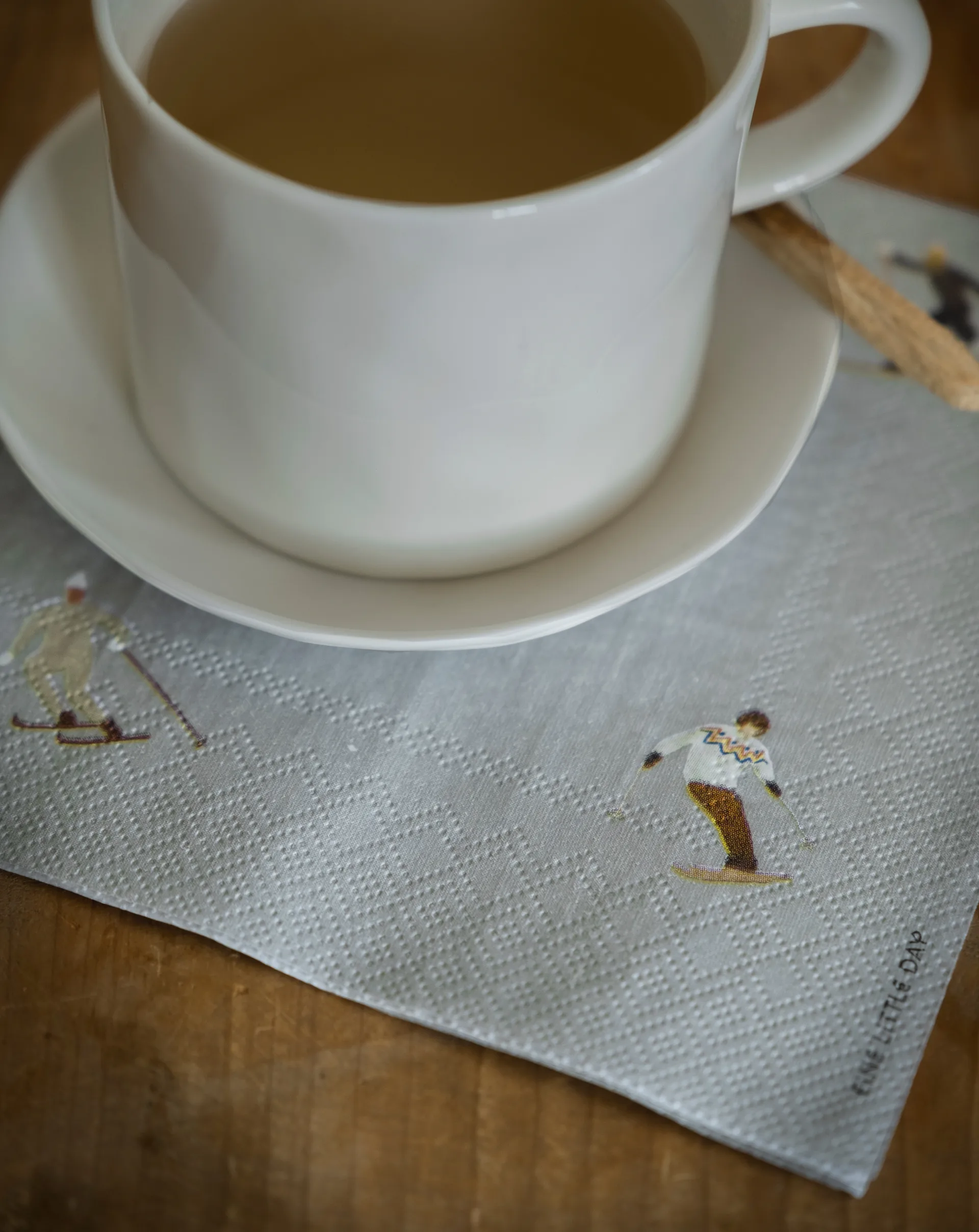 Skiers guardanapo 25 un., Cinza Fine Little Day