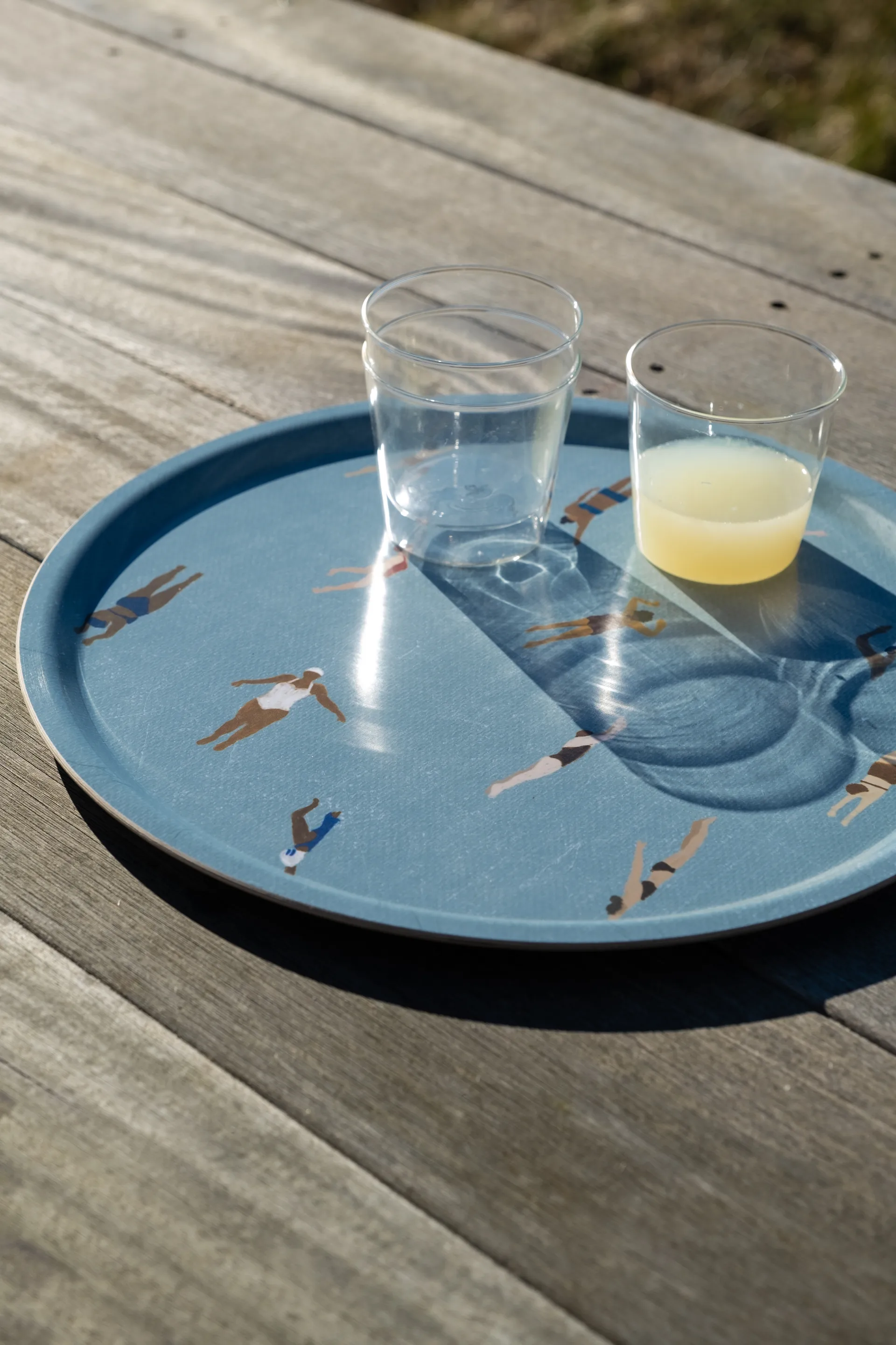 Swimmers tabuleiro Ø38 cm, Azul Fine Little Day