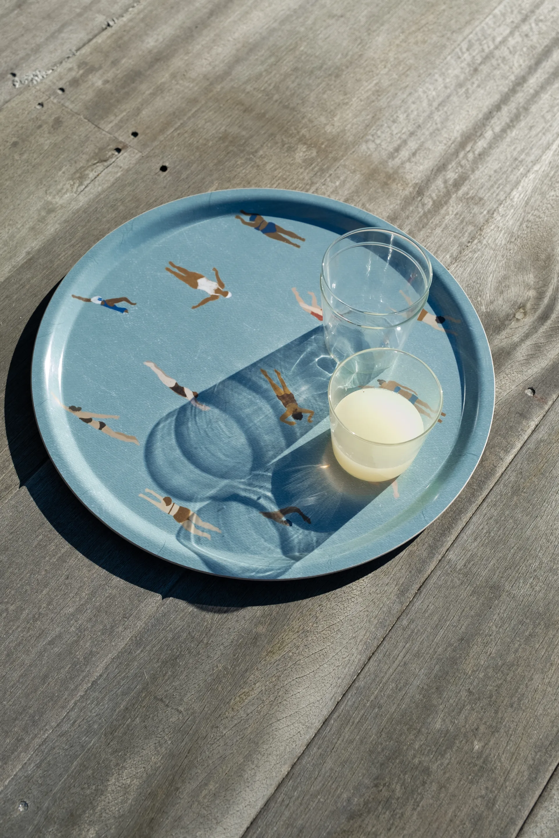 Swimmers tabuleiro Ø38 cm, Azul Fine Little Day