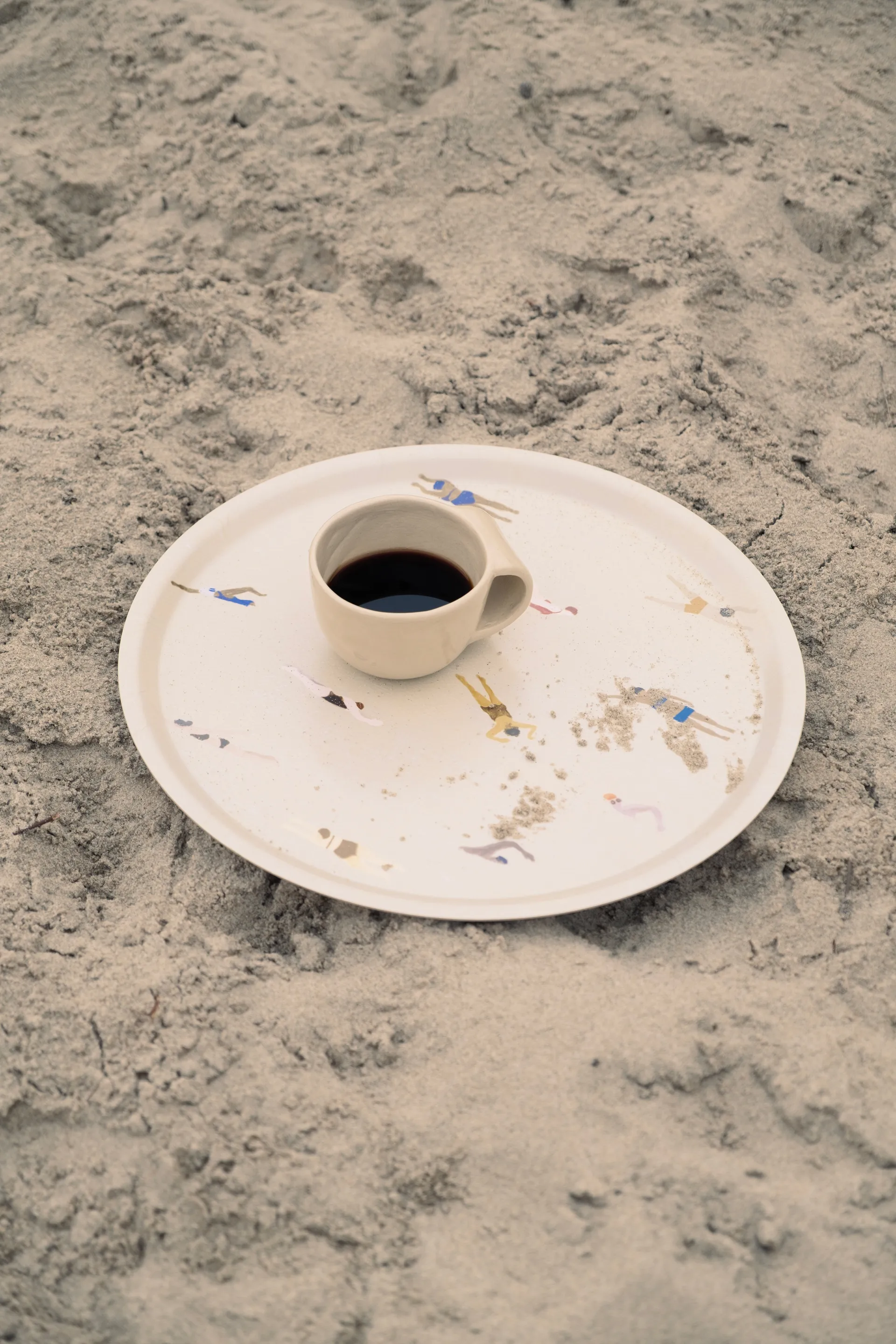 Swimmers tabuleiro Ø38 cm, Bege Fine Little Day