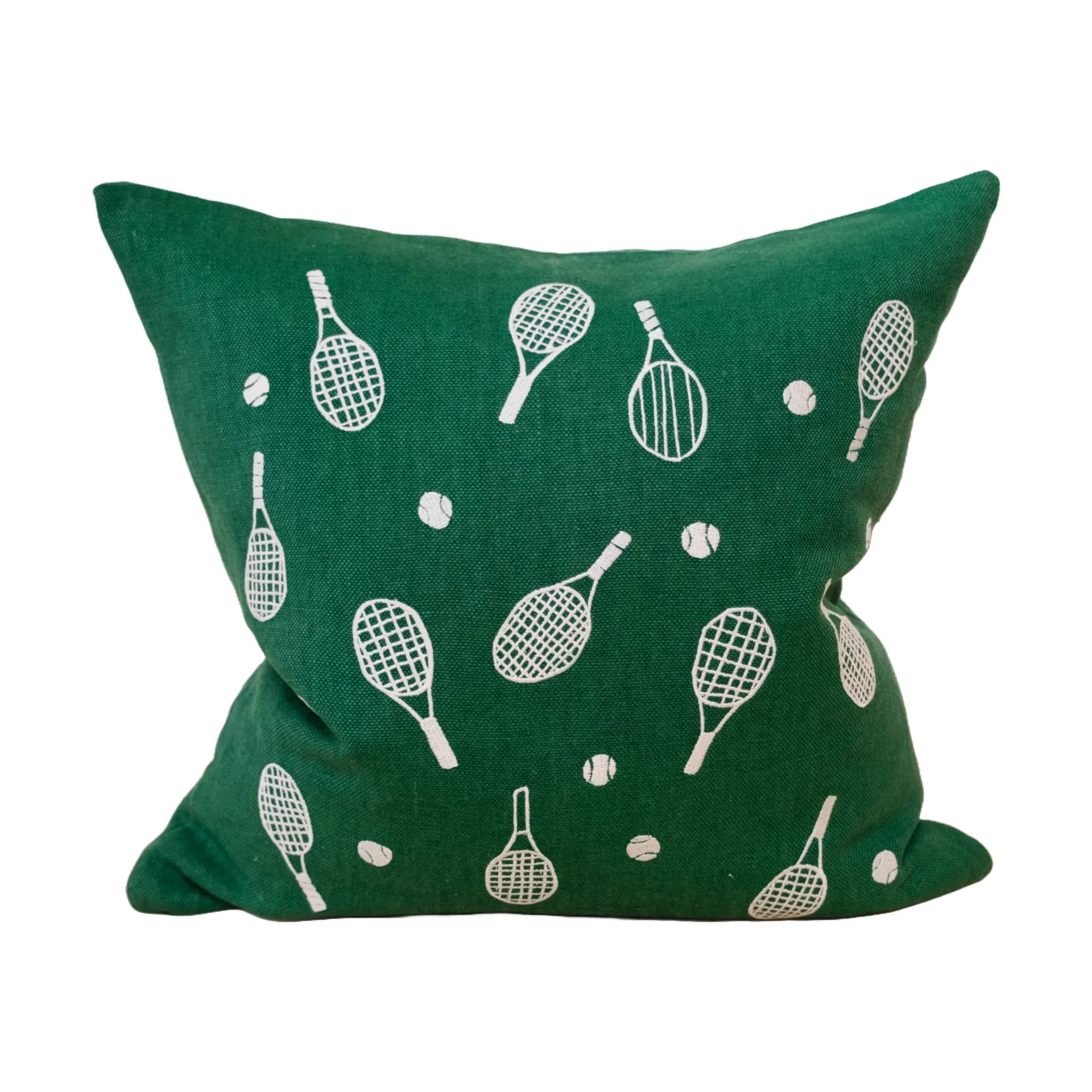 Tennisracket capa de almofada 48x48 cm, Verde Fine Little Day