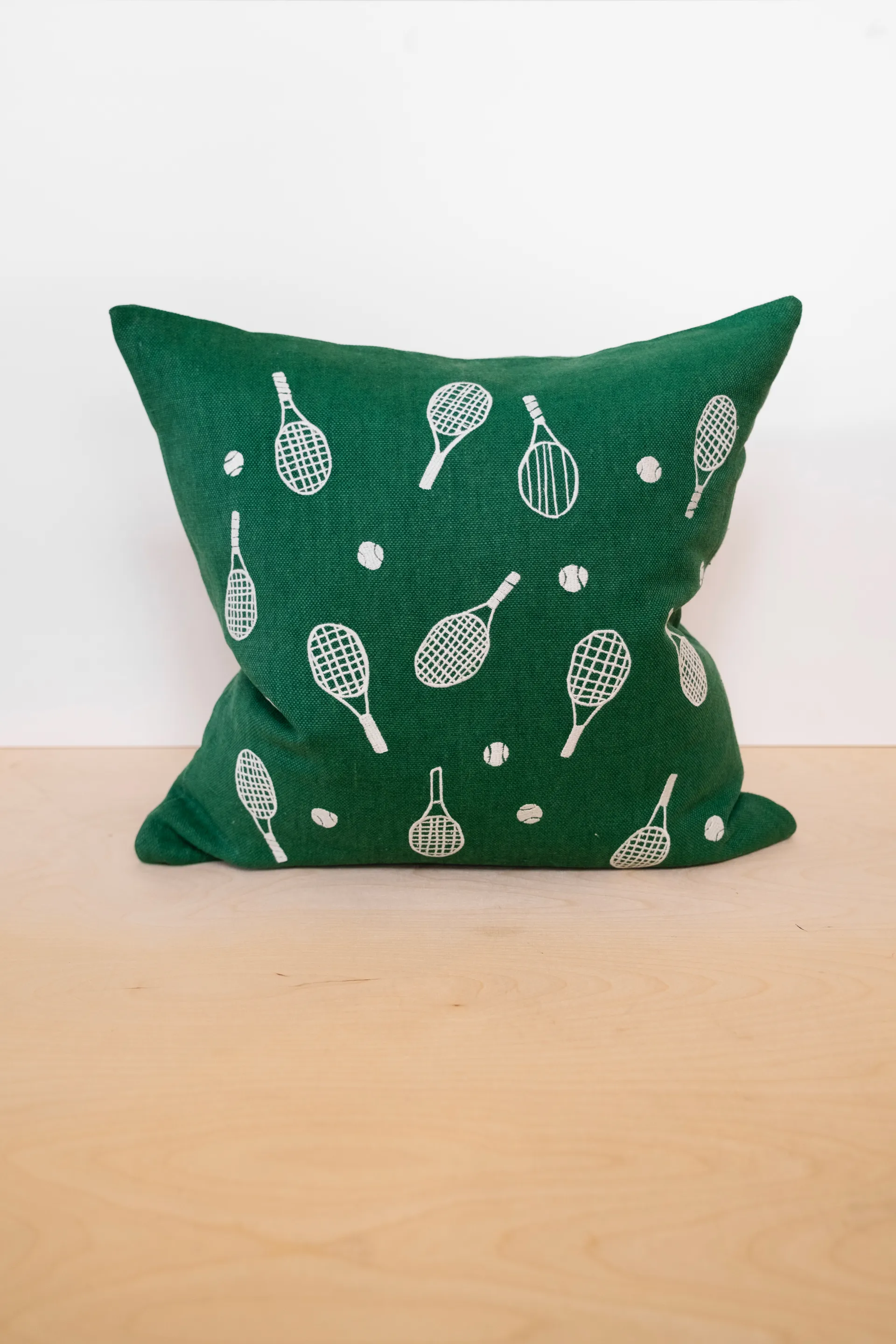 Tennisracket capa de almofada 48x48 cm, Verde Fine Little Day