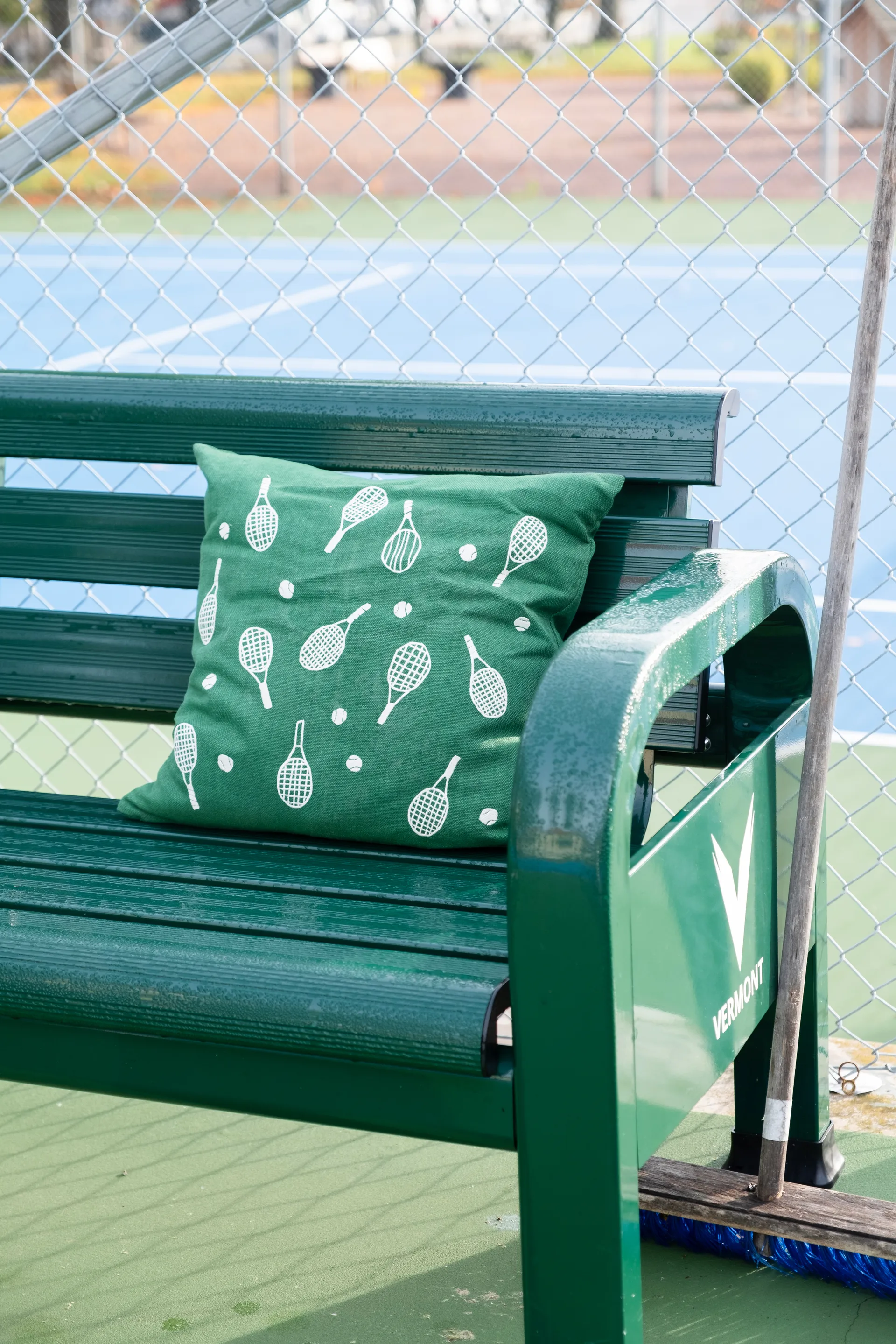 Tennisracket capa de almofada 48x48 cm, Verde Fine Little Day