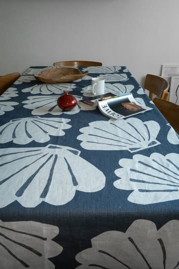 Toalha de mesa em linho Shell 149x149 cm - Azul - Fine Little Day