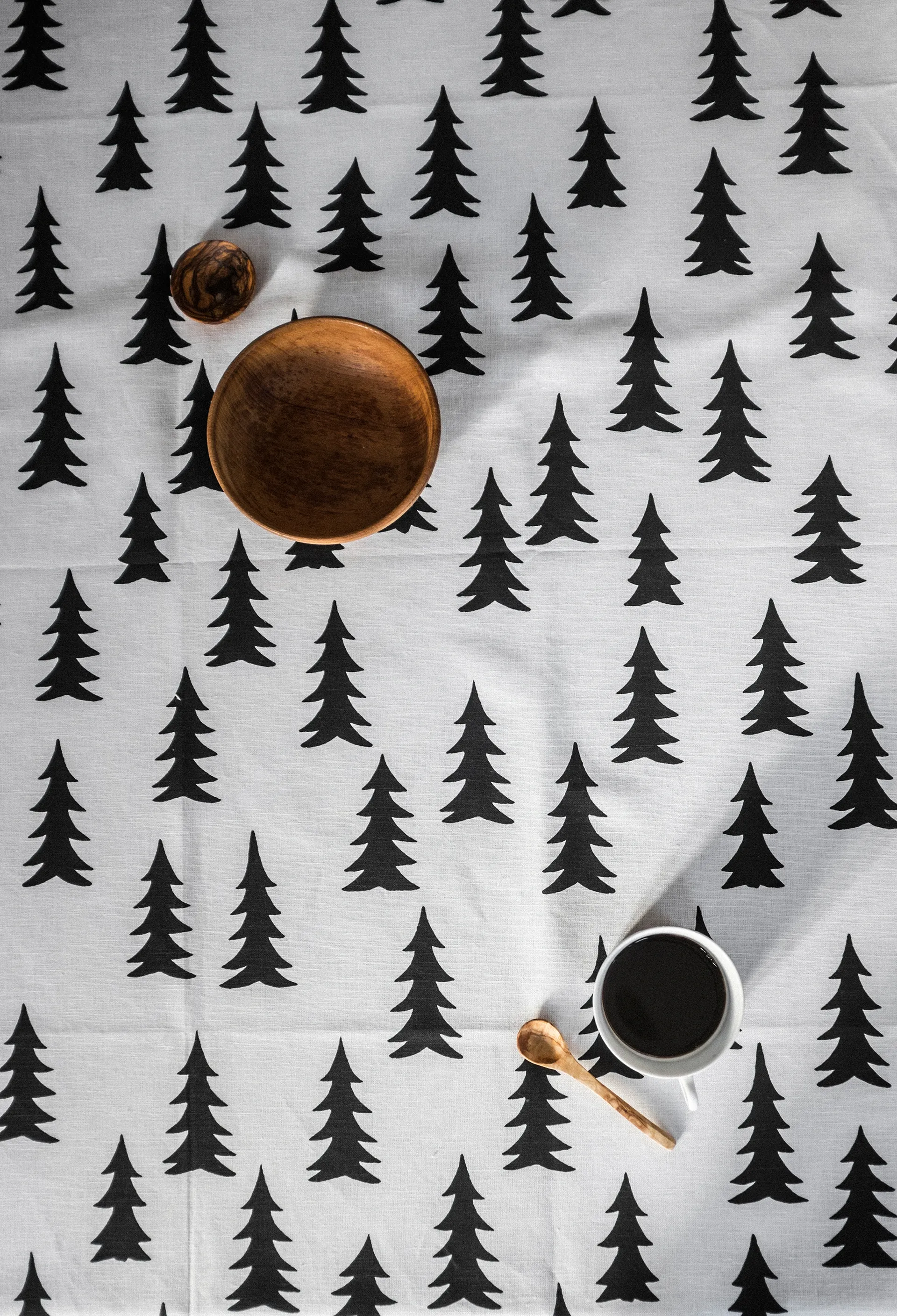 Toalha de mesa Gran, branco-preto Fine Little Day