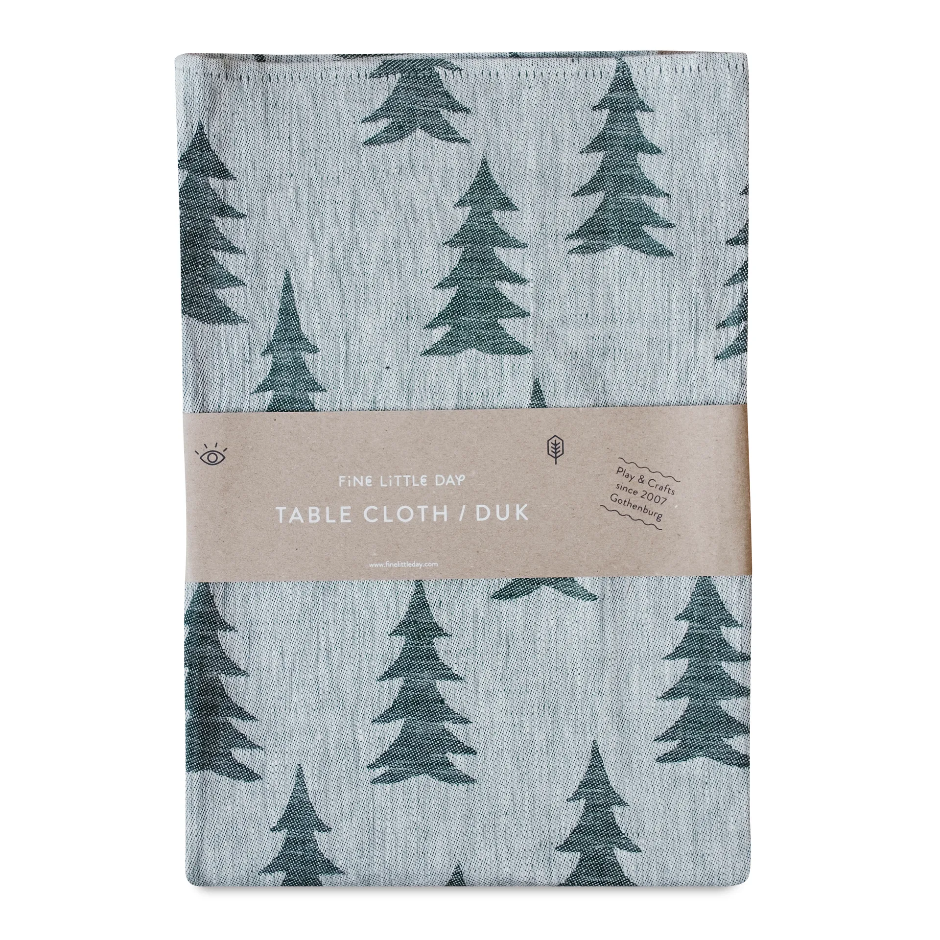 Toalha de mesa Gran jacquard-lã 147x250 cm, verde-cinza Fine Little Day