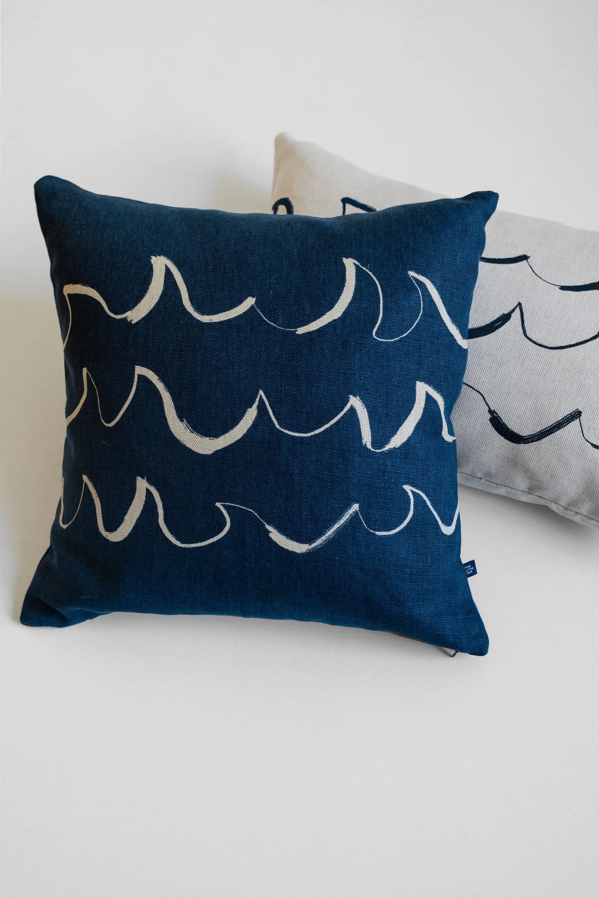 Wave capa de almofada 48x48 cm, Azul Fine Little Day