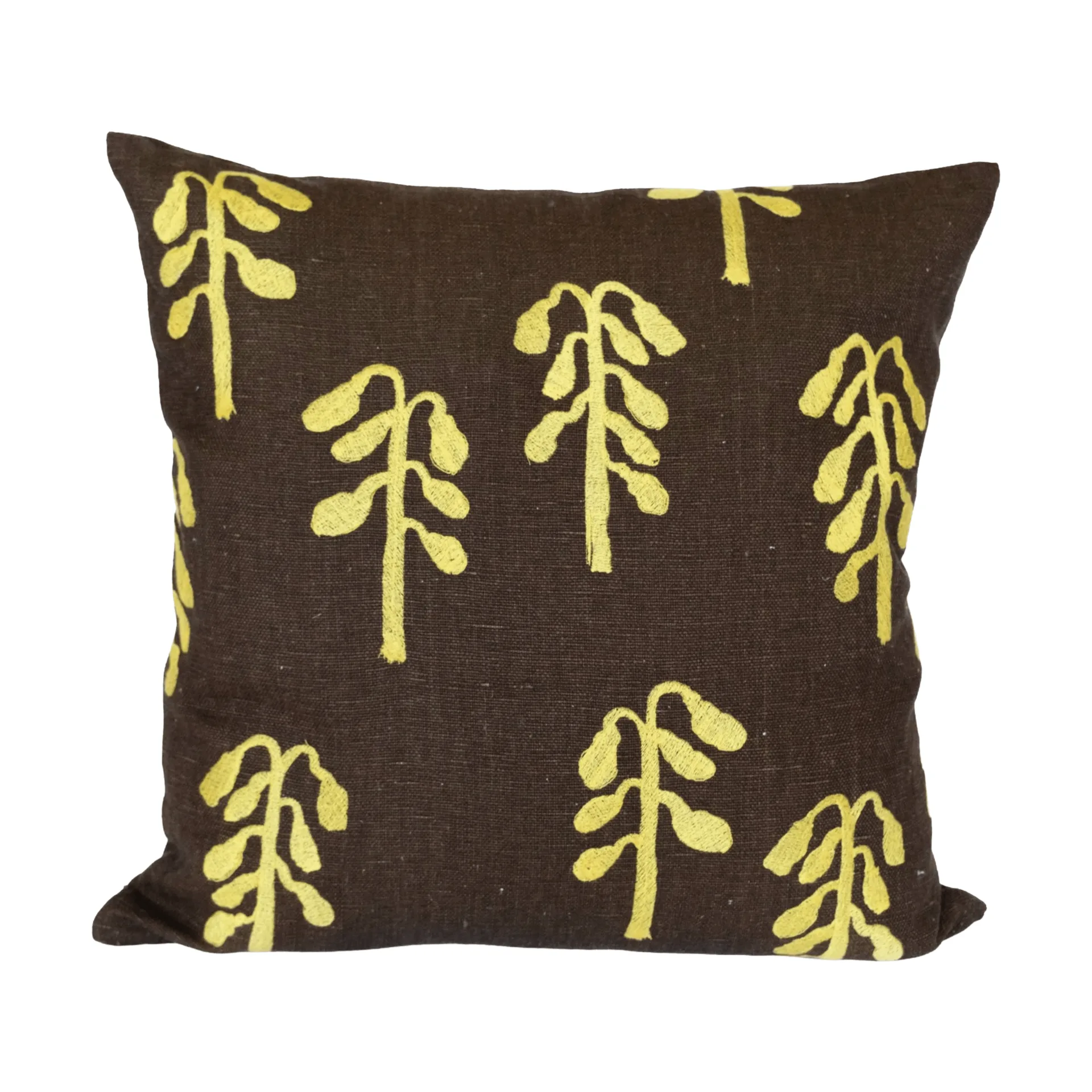 Weeping birch capa de almofada, Castanho-amarelo, 48x48 cm Fine Little Day