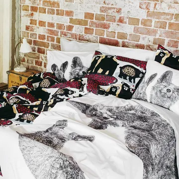 Conjunto de cama Villipedot - preto-branco - Finlayson