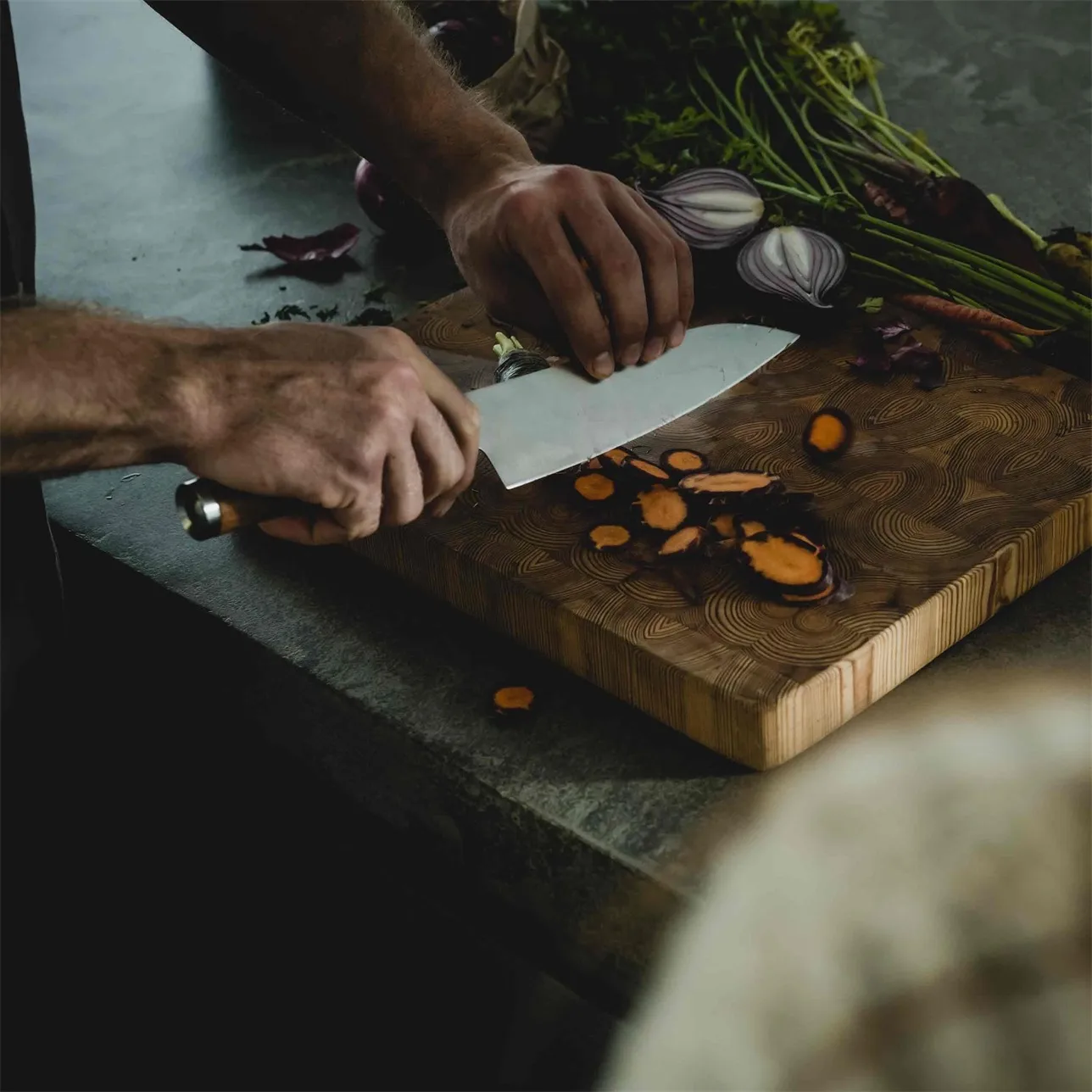 Conjunto de facas, faca de chef + faca de legumes Norden 2 peças, Aço inoxidável-bétula Fiskars