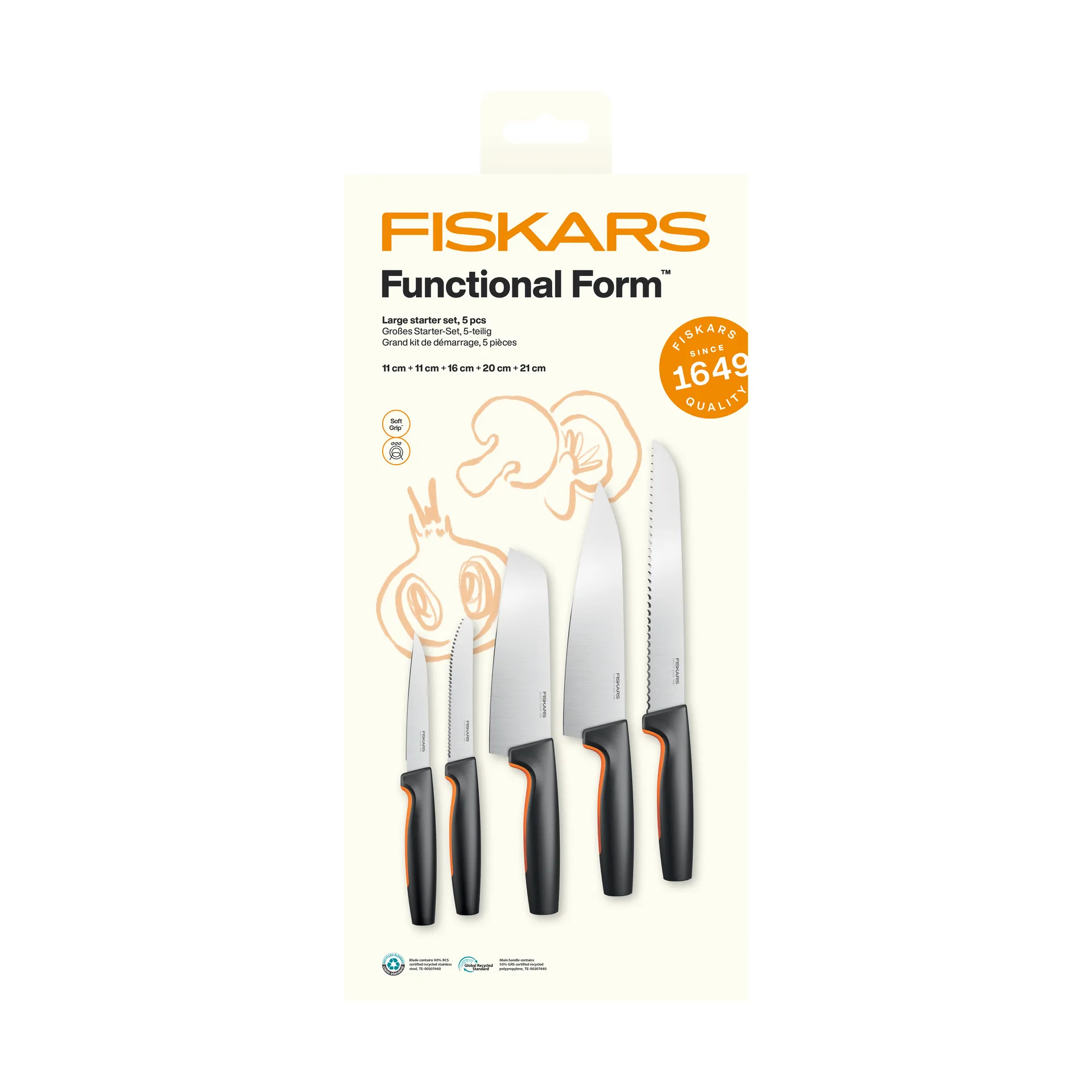 Functional Form conjunto de facas, Grande Fiskars